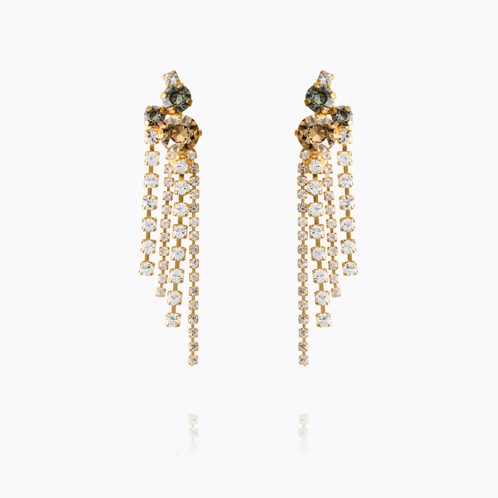 Caroline Svedbom - Amy Earrings Black Golden Combo Gold