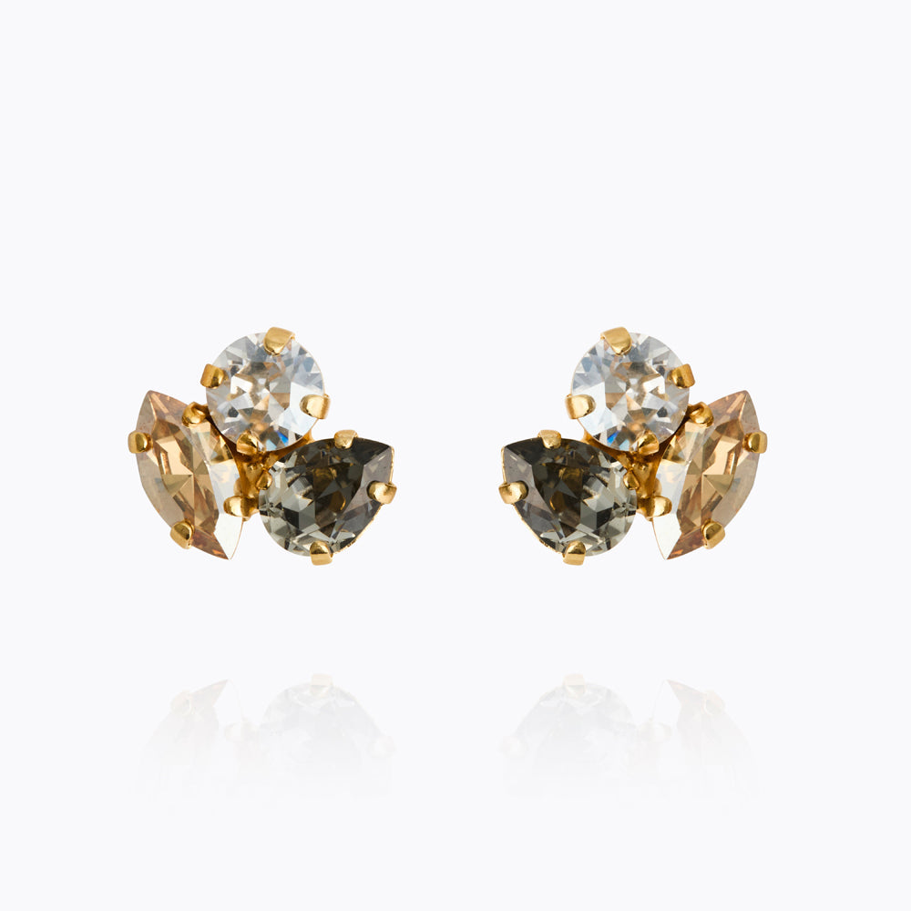 Caroline Svedbom - Ana Earrings Black Golden Combo Gold