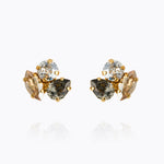 Caroline Svedbom - Ana Earrings Black Golden Combo Gold