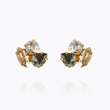 Caroline Svedbom - Ana Earrings Black Golden Combo Gold