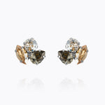Caroline Svedbom - Ana Earrings Black Golden Combo Rhodium
