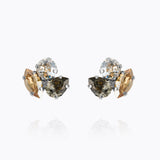 Caroline Svedbom - Ana Earrings Black Golden Combo Rhodium