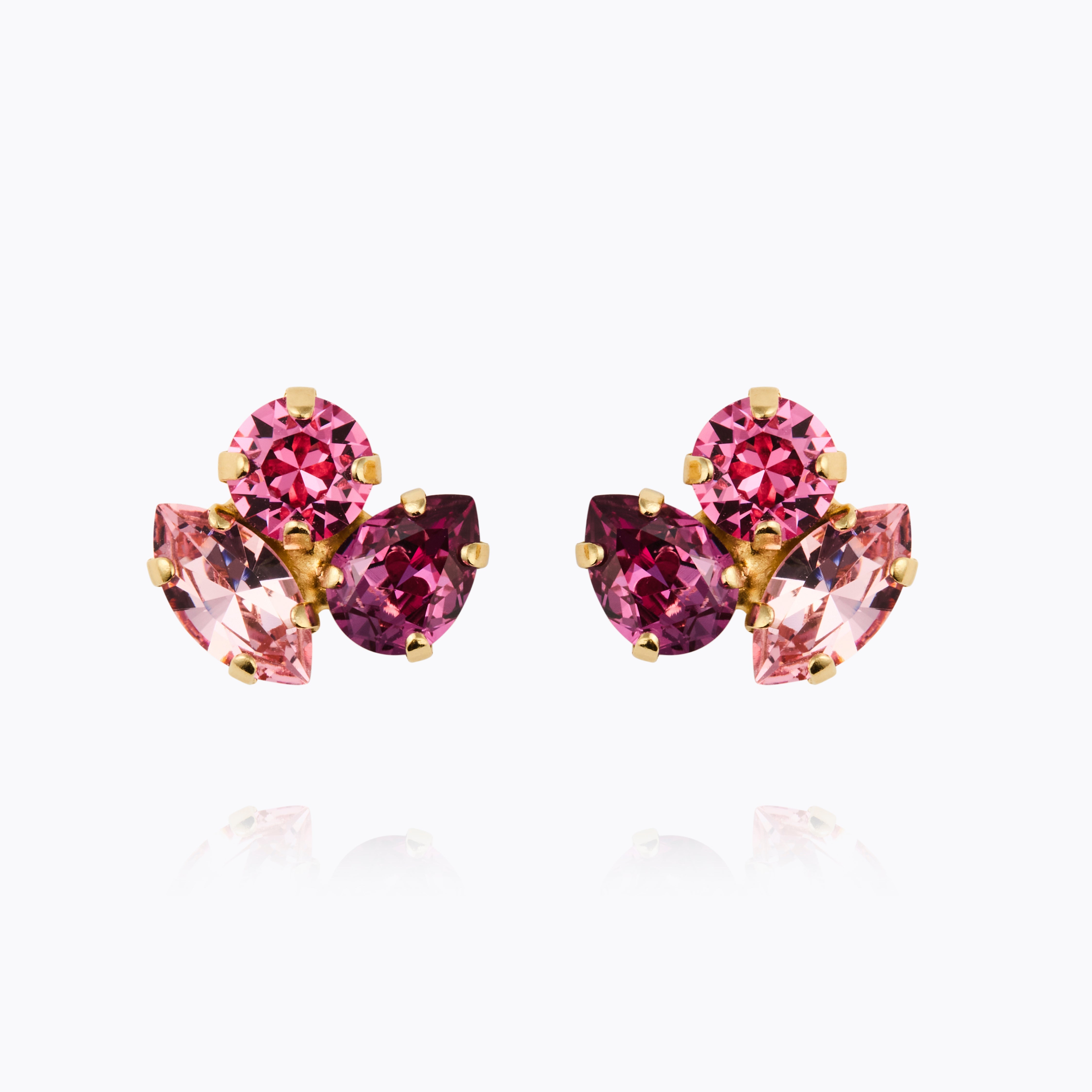 Caroline Svedbom - Ana Earrings Dark Rose Combo Gold
