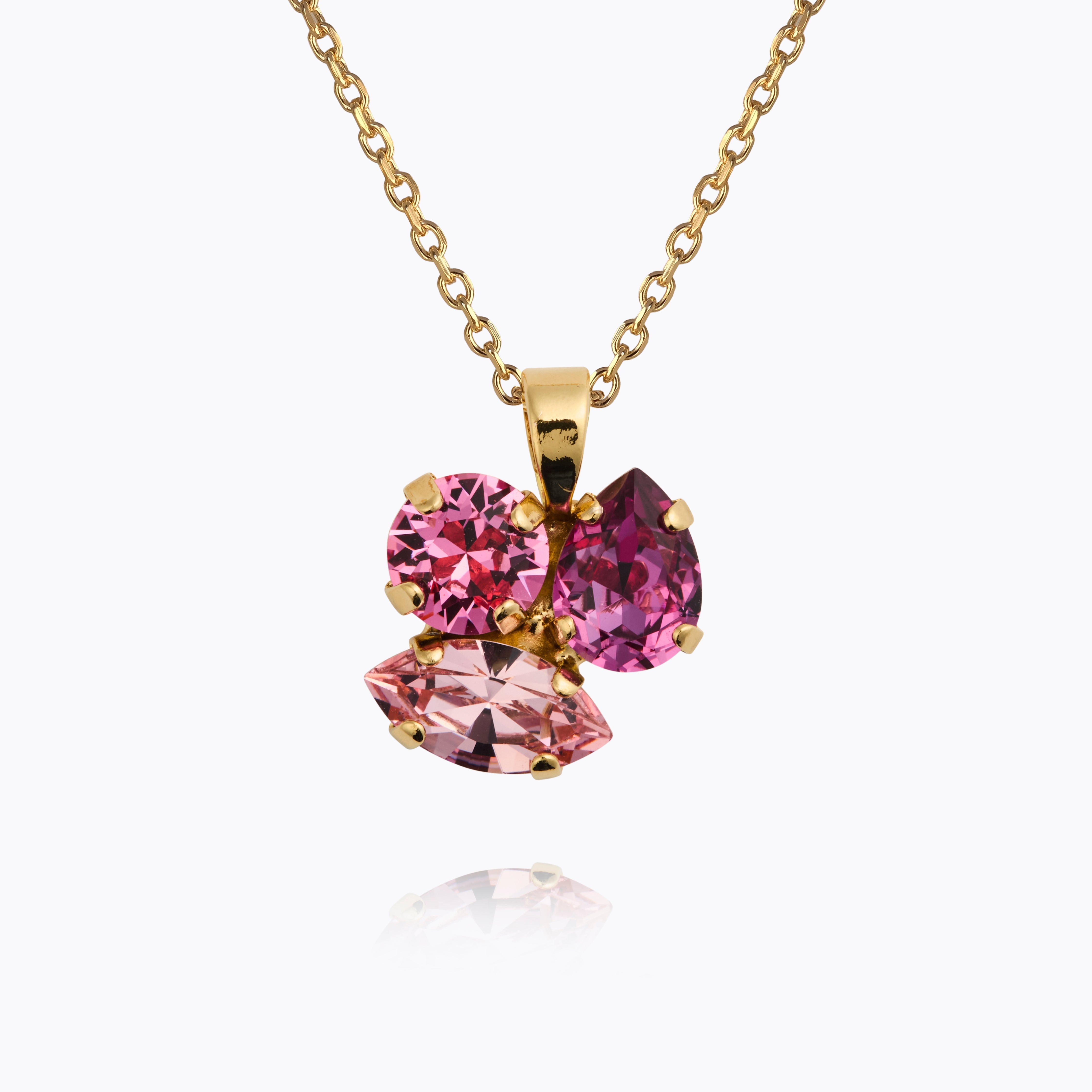 Caroline Svedbom - Ana Necklace Dark Rose Combo Gold