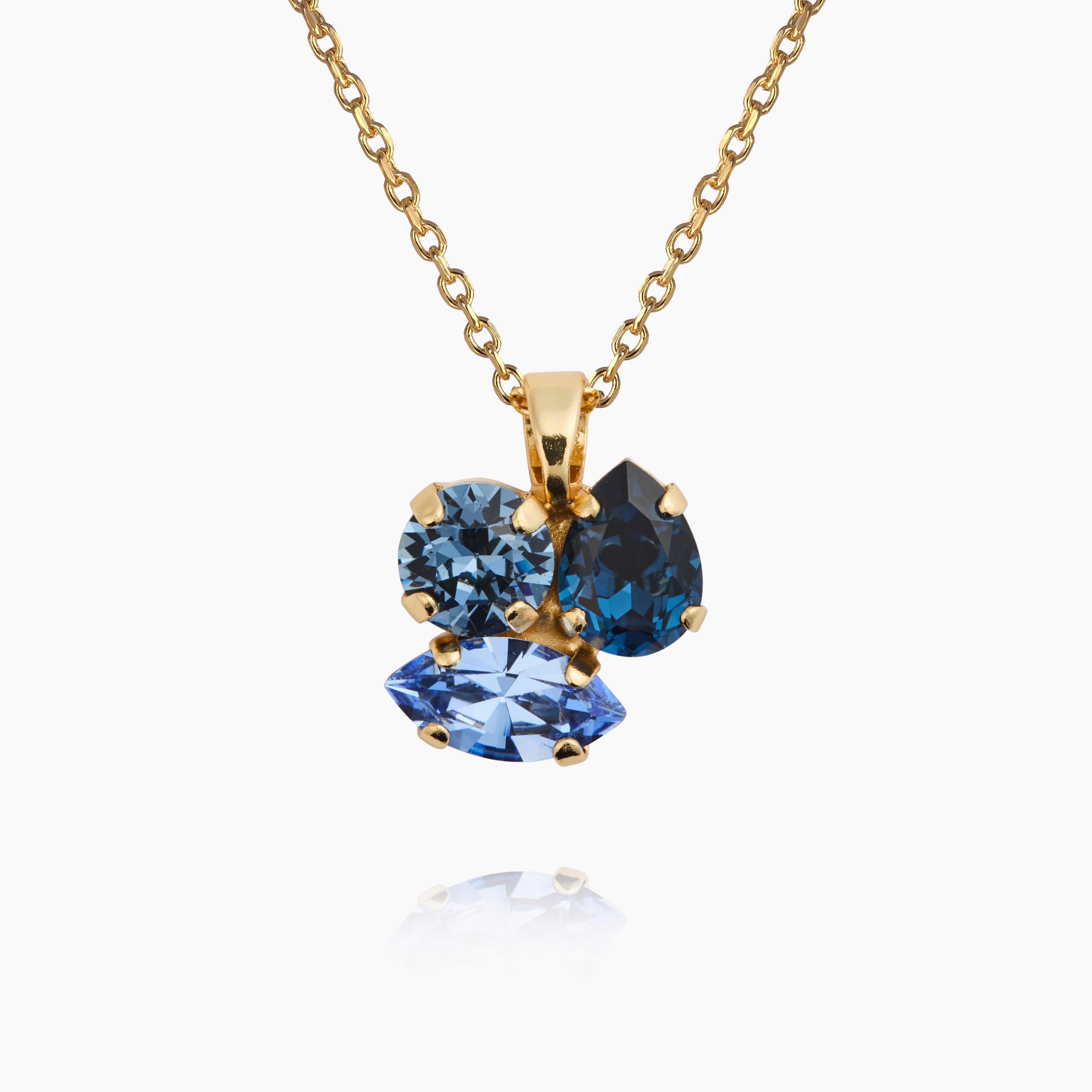 Caroline Svedbom - Ana Necklace Denimblue Combo Gold