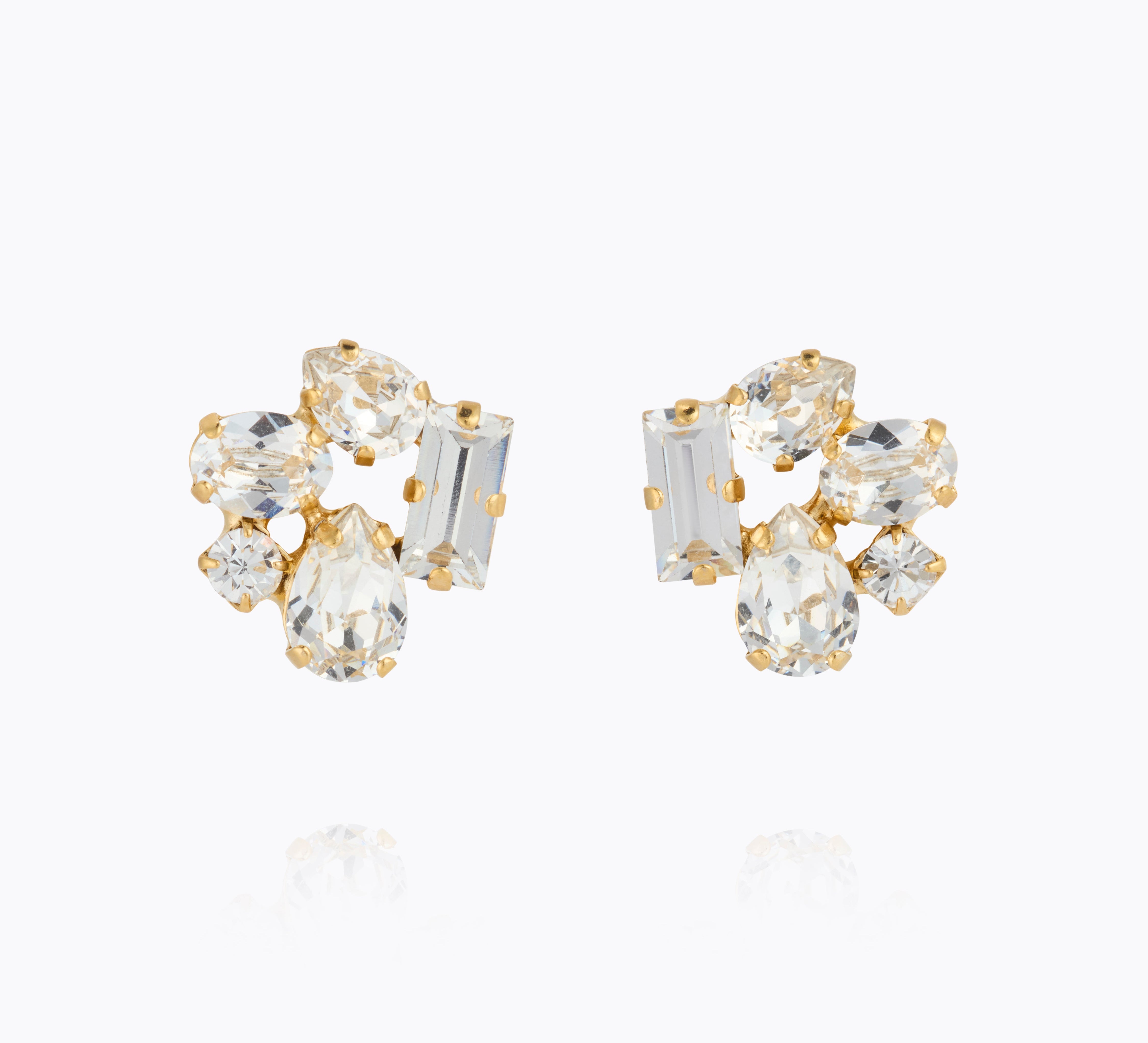 Caroline Svedbom - Noelle Stud Earrings Crystal Gold