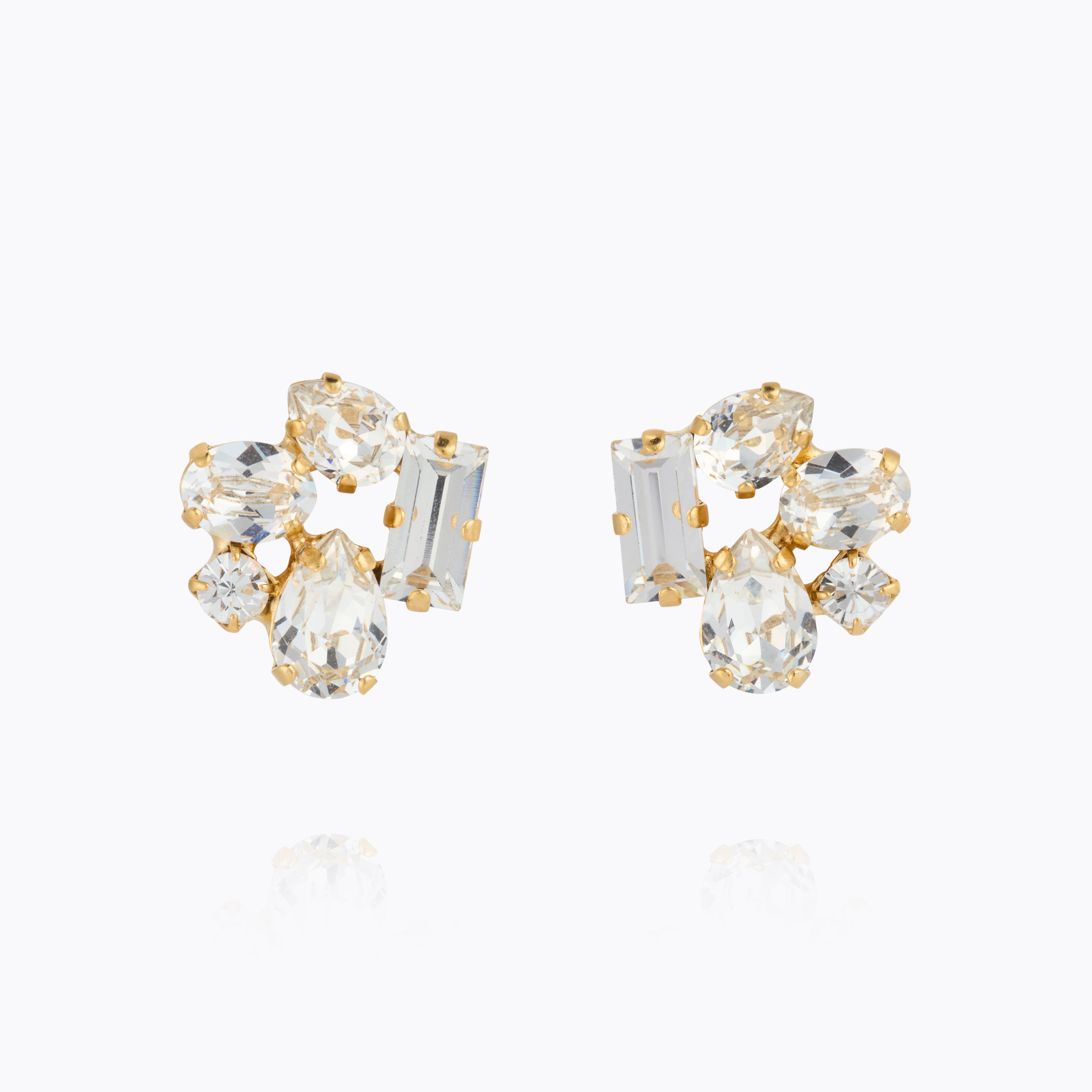 Caroline Svedbom - Noelle Stud Earrings Crystal Gold