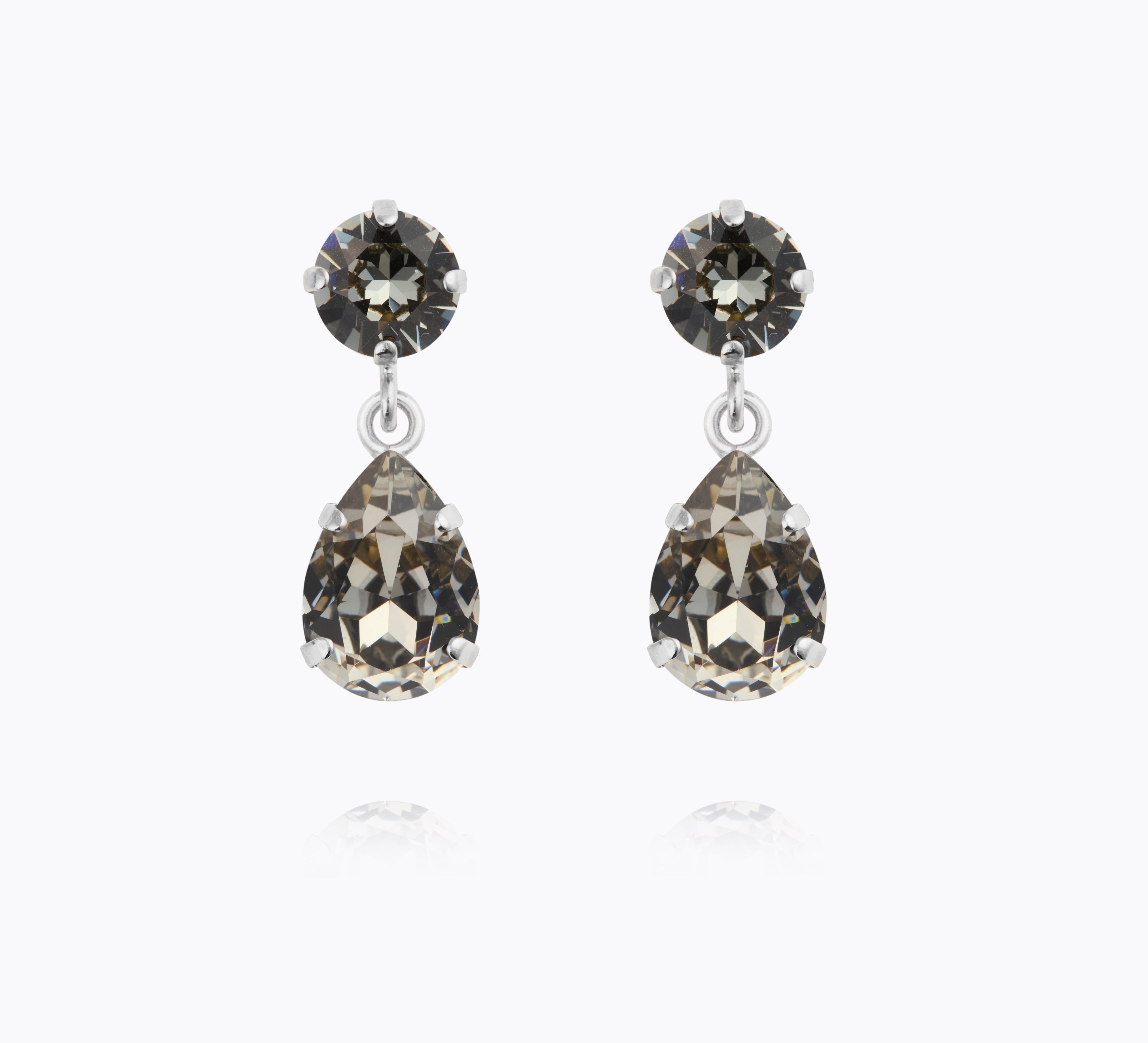 Caroline Svedbom - Mini Drop Earring Black Diamond Rhodium