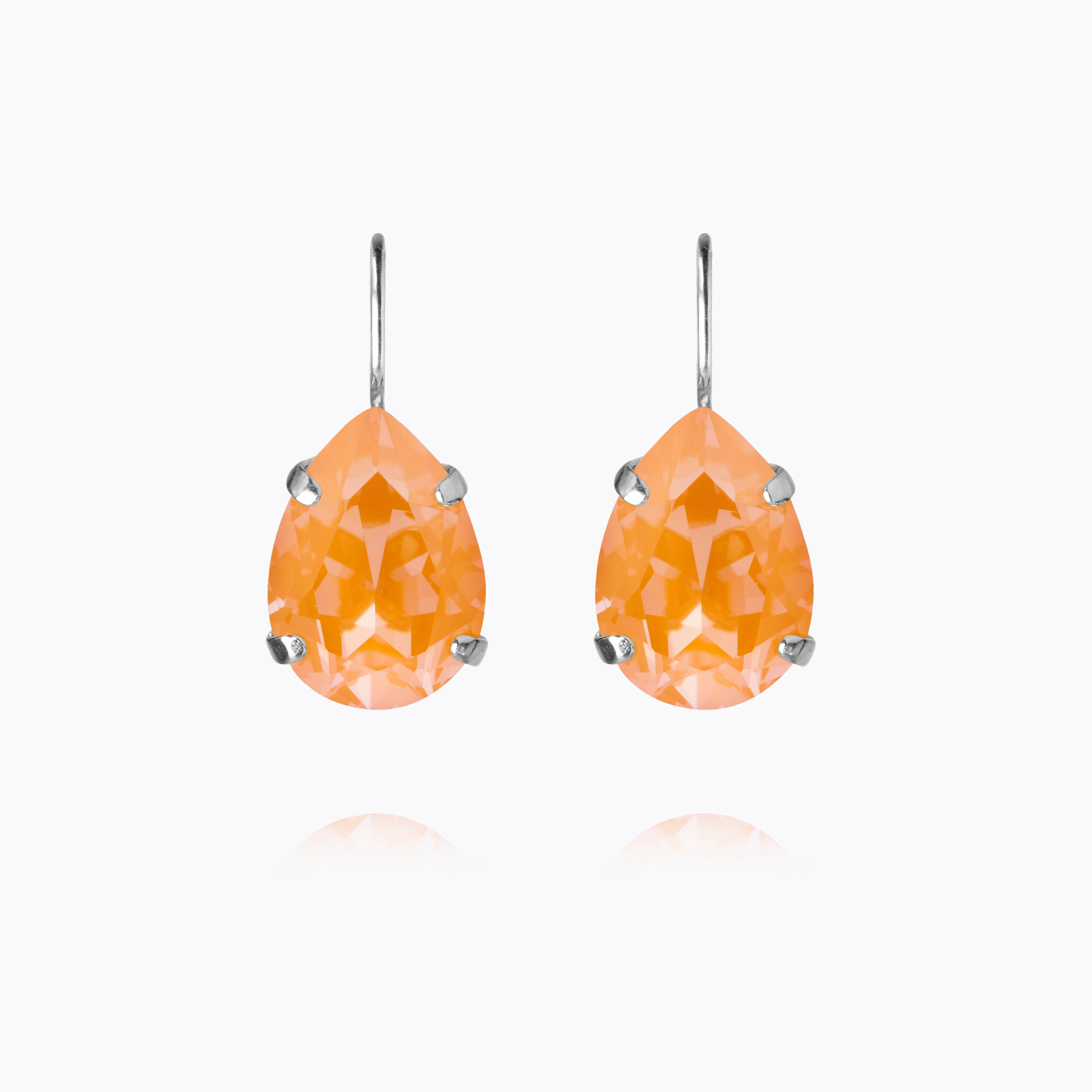 Caroline Svedbom - Mini Drop Clasp Earrings Mango Delite Rhodium