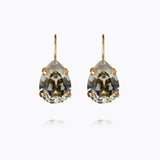Caroline Svedbom - Mini Drop Clasp Earrings Black Diamond Gold