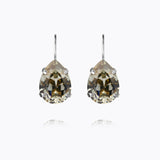 Caroline Svedbom - Mini Drop Clasp Earrings Black Diamond Rhodium