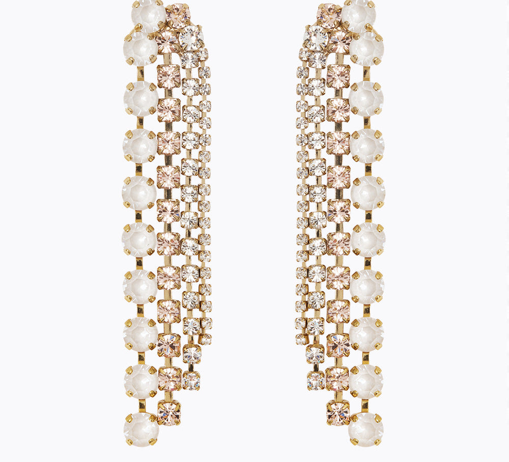 Caroline Svedbom - Camilia Earrings Electric White Combo Gold