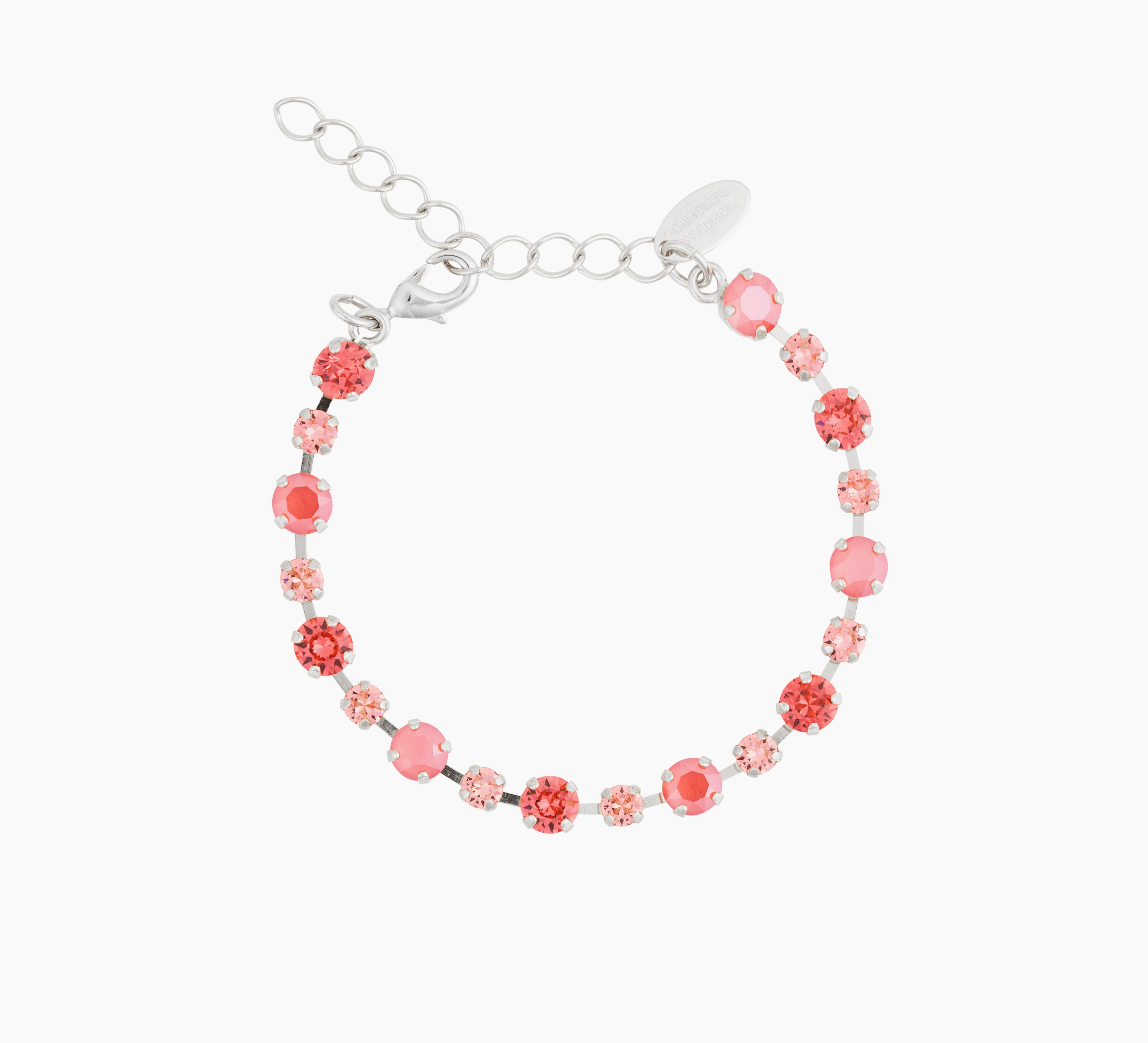 Caroline Svedbom - Calanthe Bracelet Light Coral Combo Rhodium