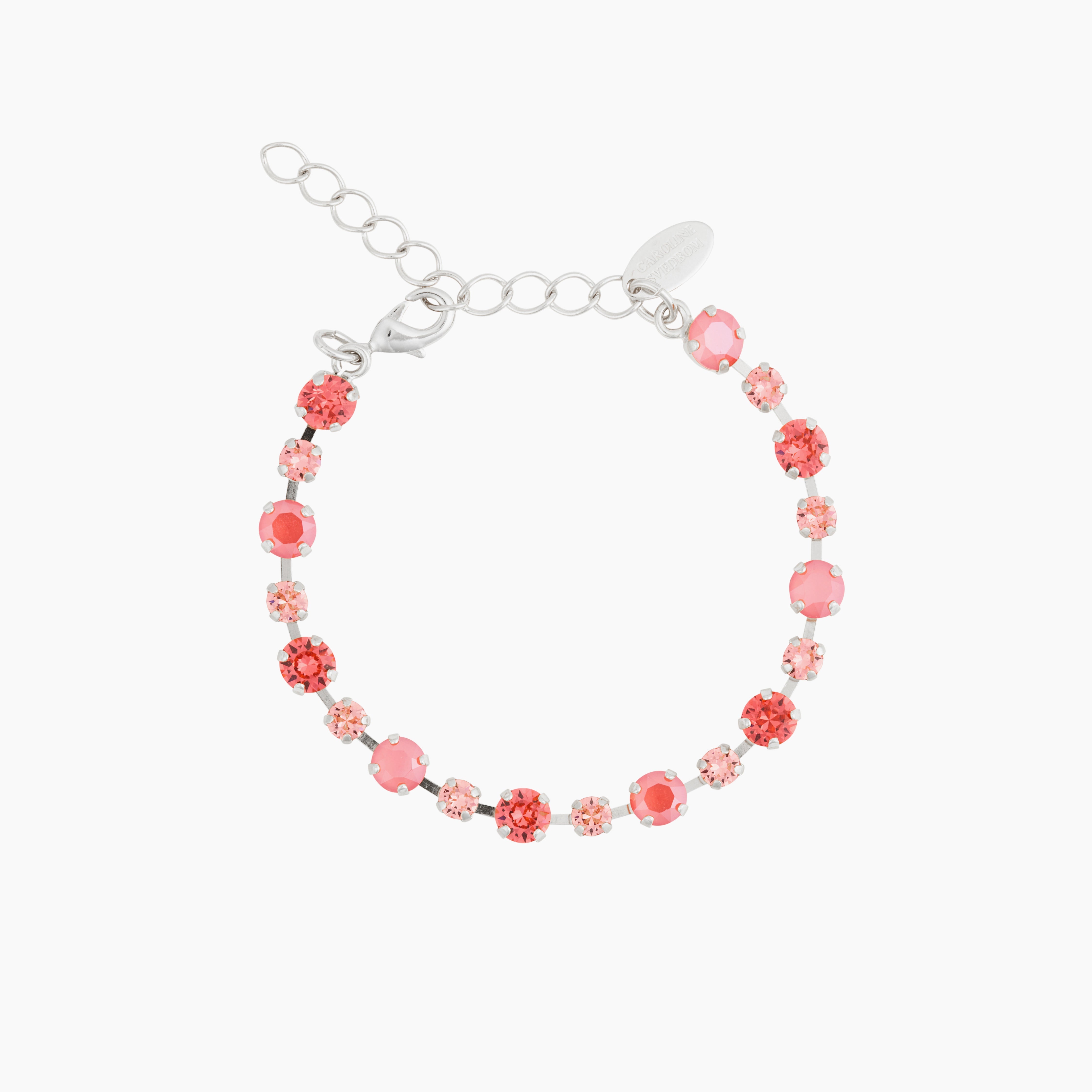 Caroline Svedbom - Calanthe Bracelet Light Coral Combo Rhodium