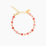 Caroline Svedbom - Calanthe Bracelet Light Coral Combo Gold