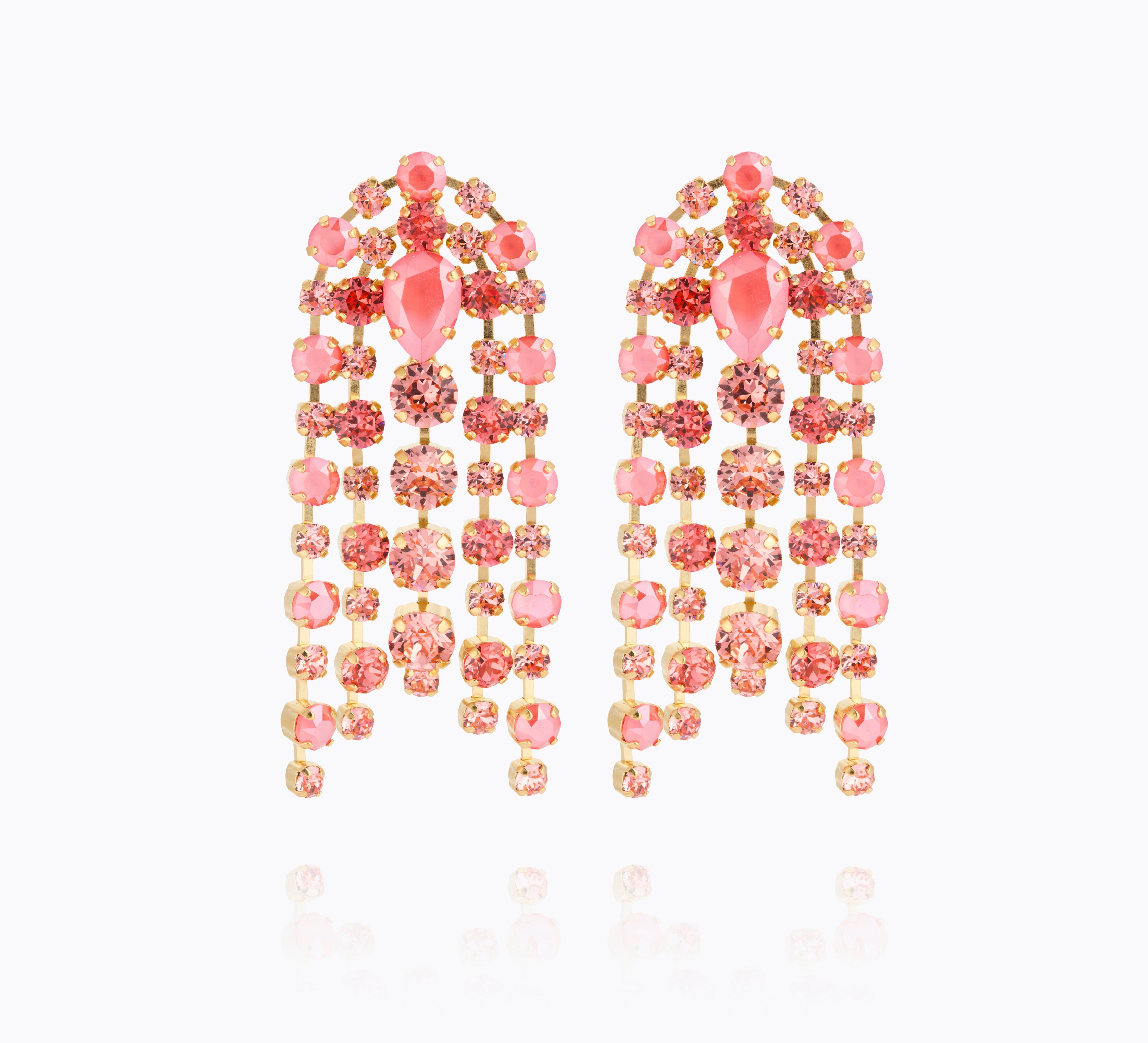 Caroline Svedbom - Cirelle Earrings Light Coral Combo Gold
