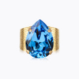 Caroline Svedbom - Classic Drop Ring Recreated Iceblue Gold