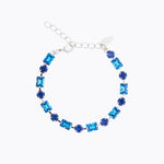Caroline Svedbom - Diora Statement Bracelet Recreated Blue Combo Rhodium