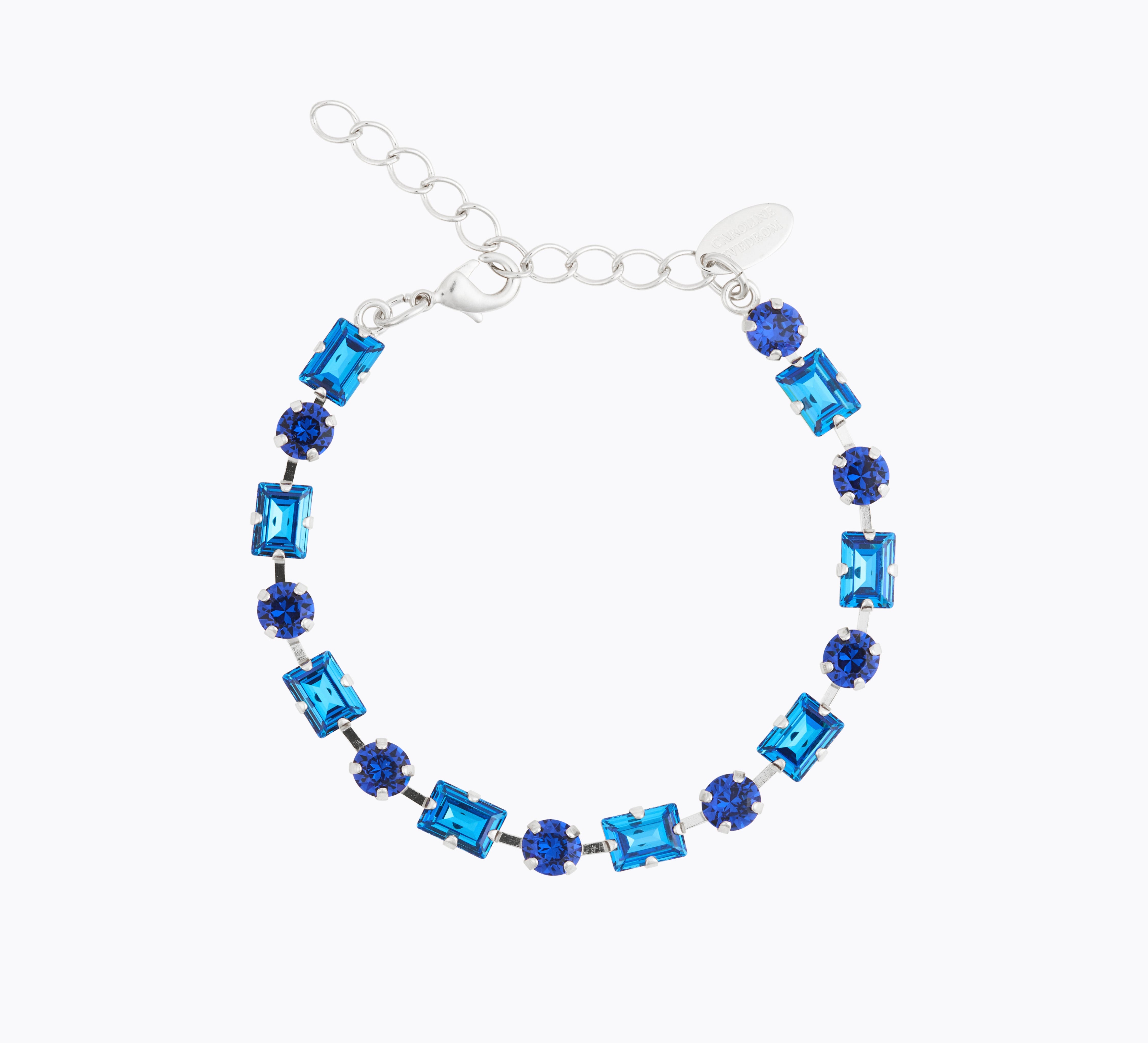 Caroline Svedbom - Diora Statement Bracelet Recreated Blue Combo Rhodium