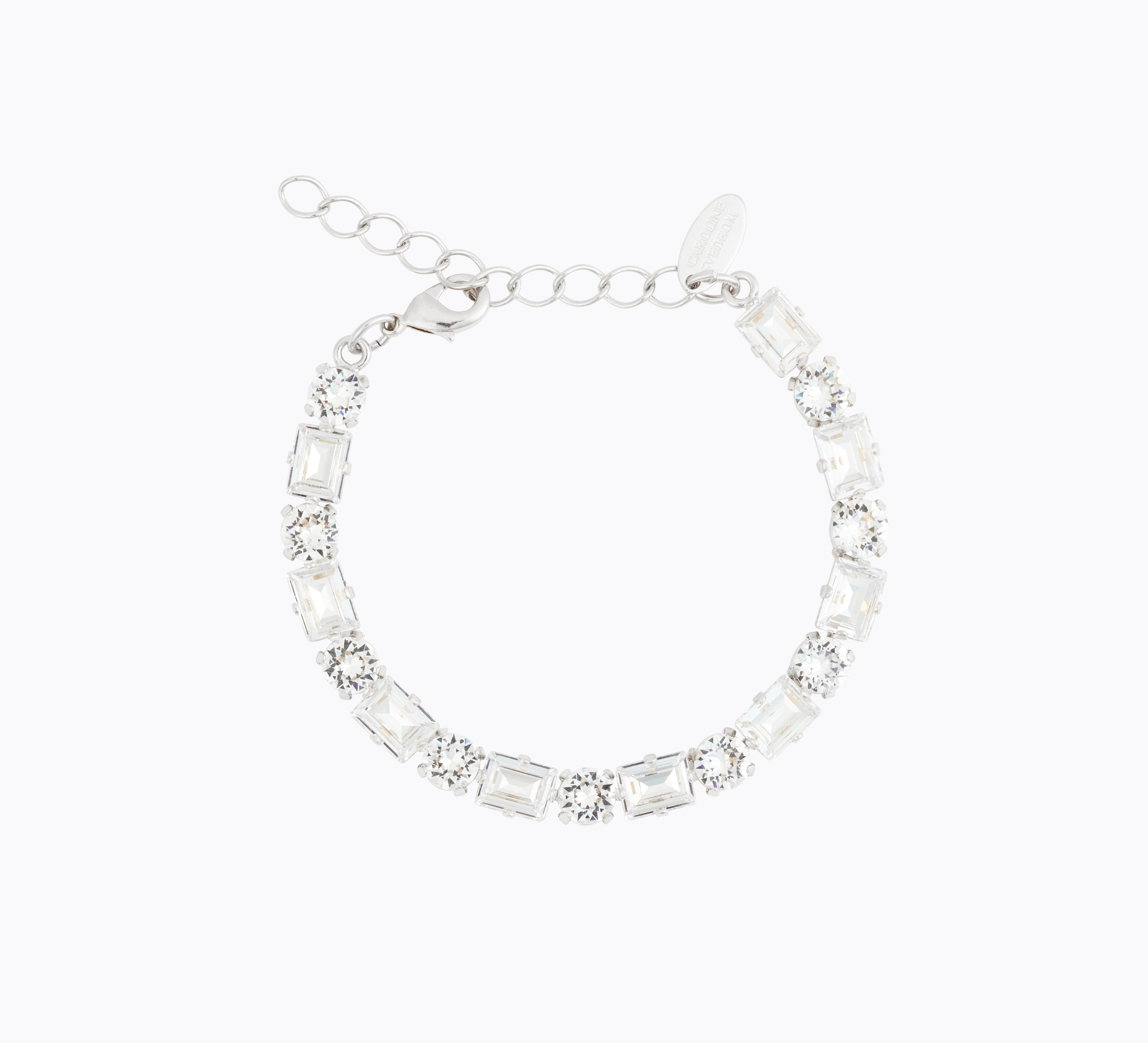 Caroline Svedbom - Diora Statement Bracelet Crystal Rhodium