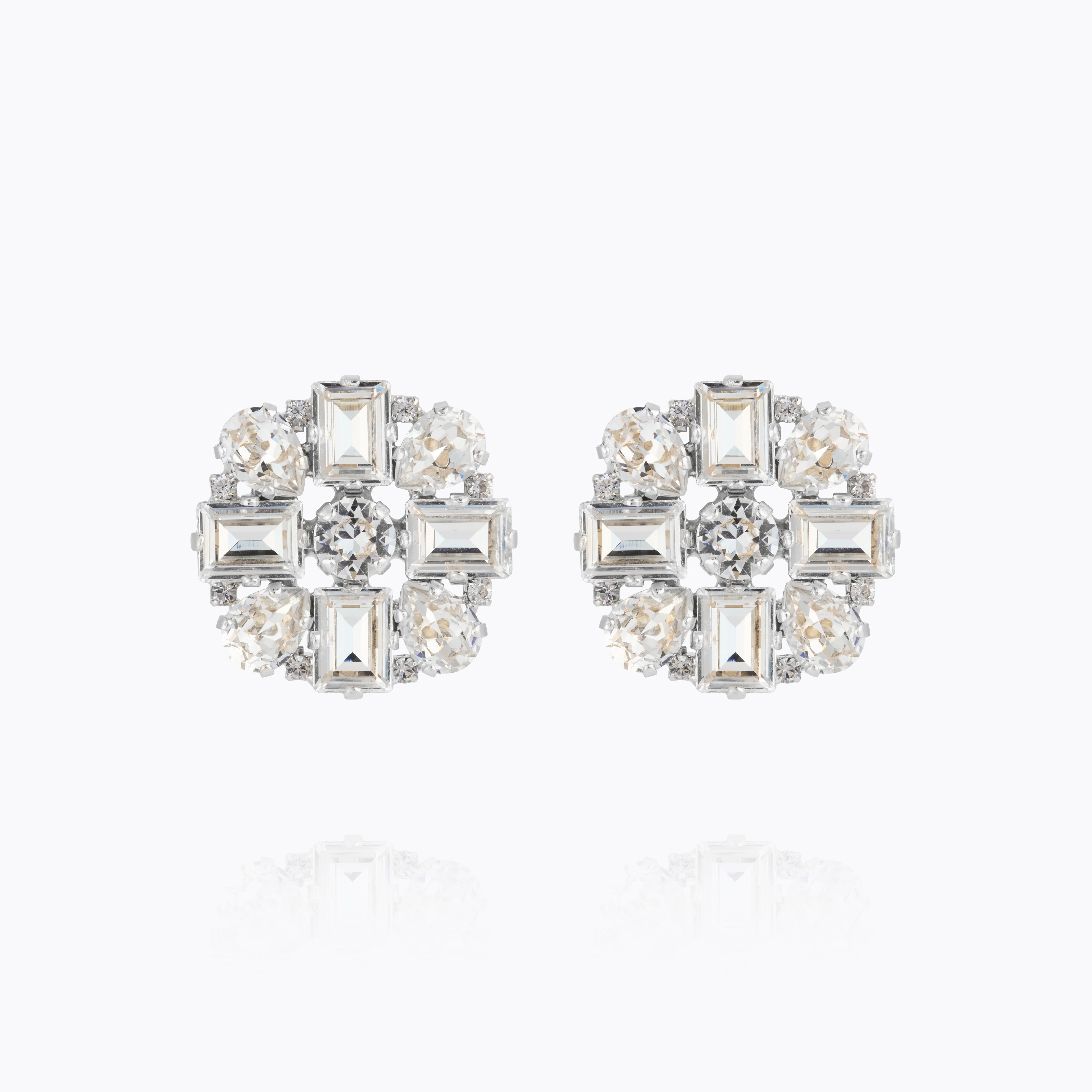 Caroline Svedbom - Diora Statement Earrings Crystal Rhodium
