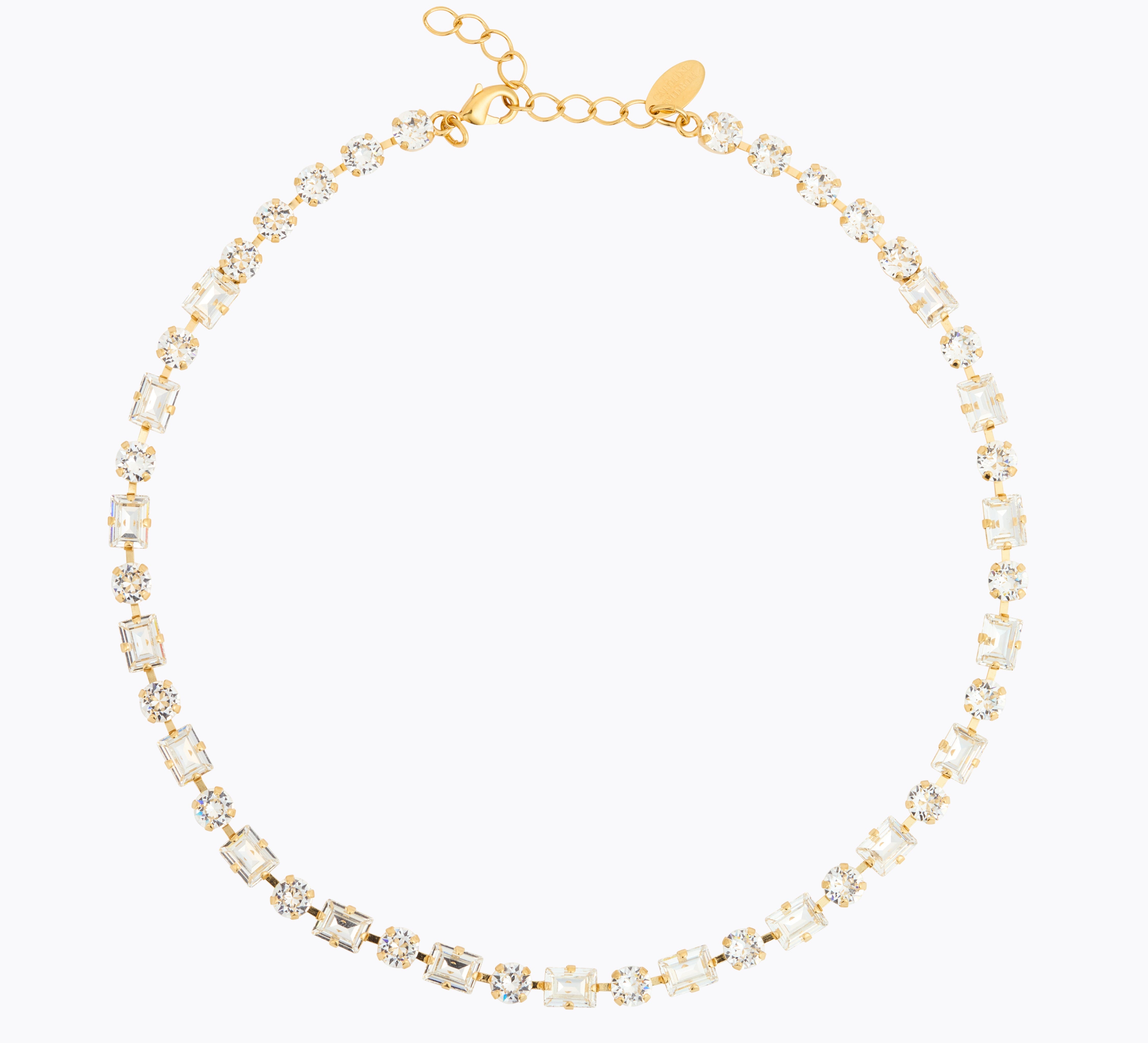 Caroline Svedbom - Diora Statement Necklace Crystal Gold