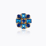 Caroline Svedbom - Diora Statement Ring Recreated Blue Combo Gold