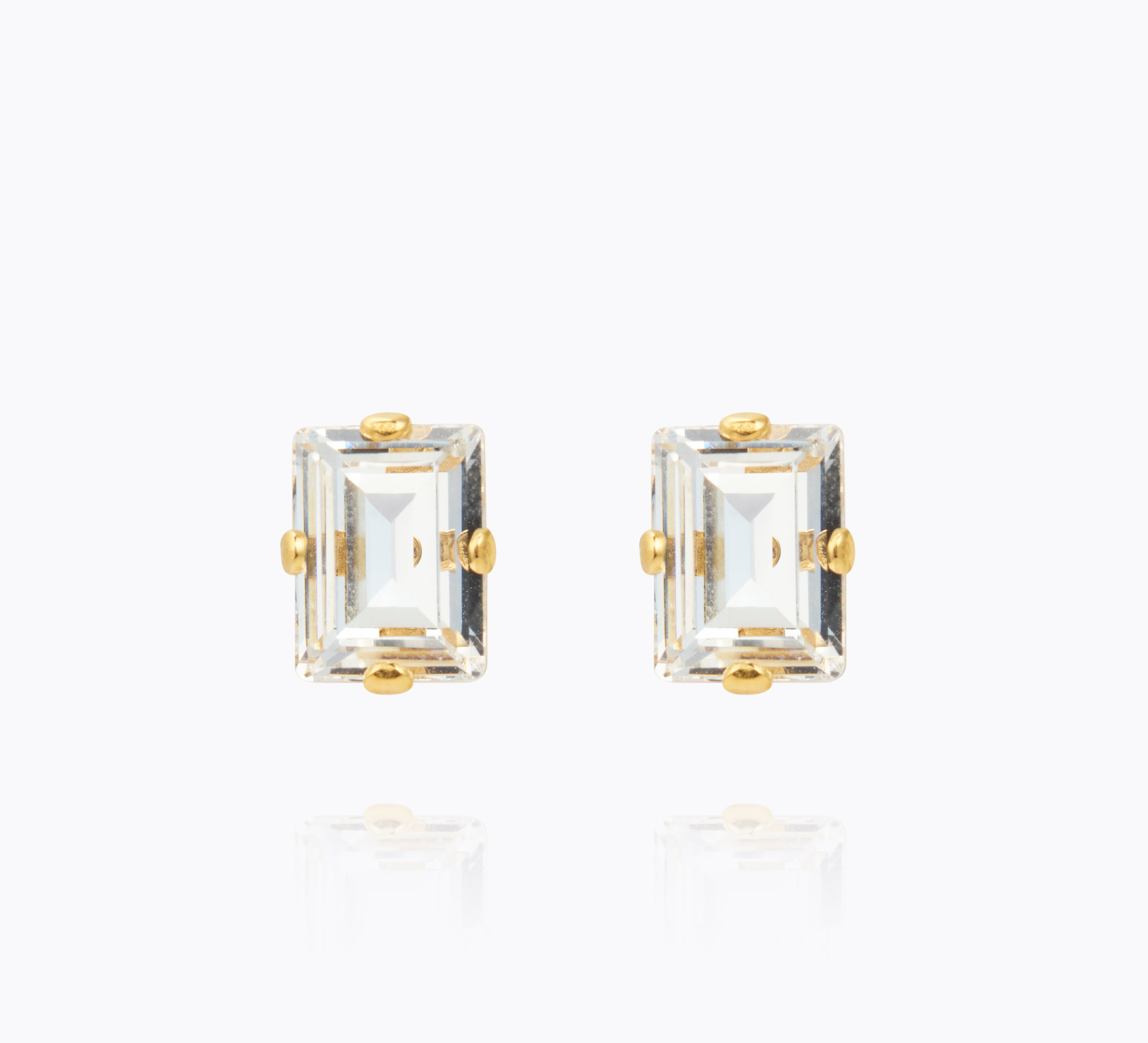 Caroline Svedbom - Diora Stud Earrings Crystal Gold