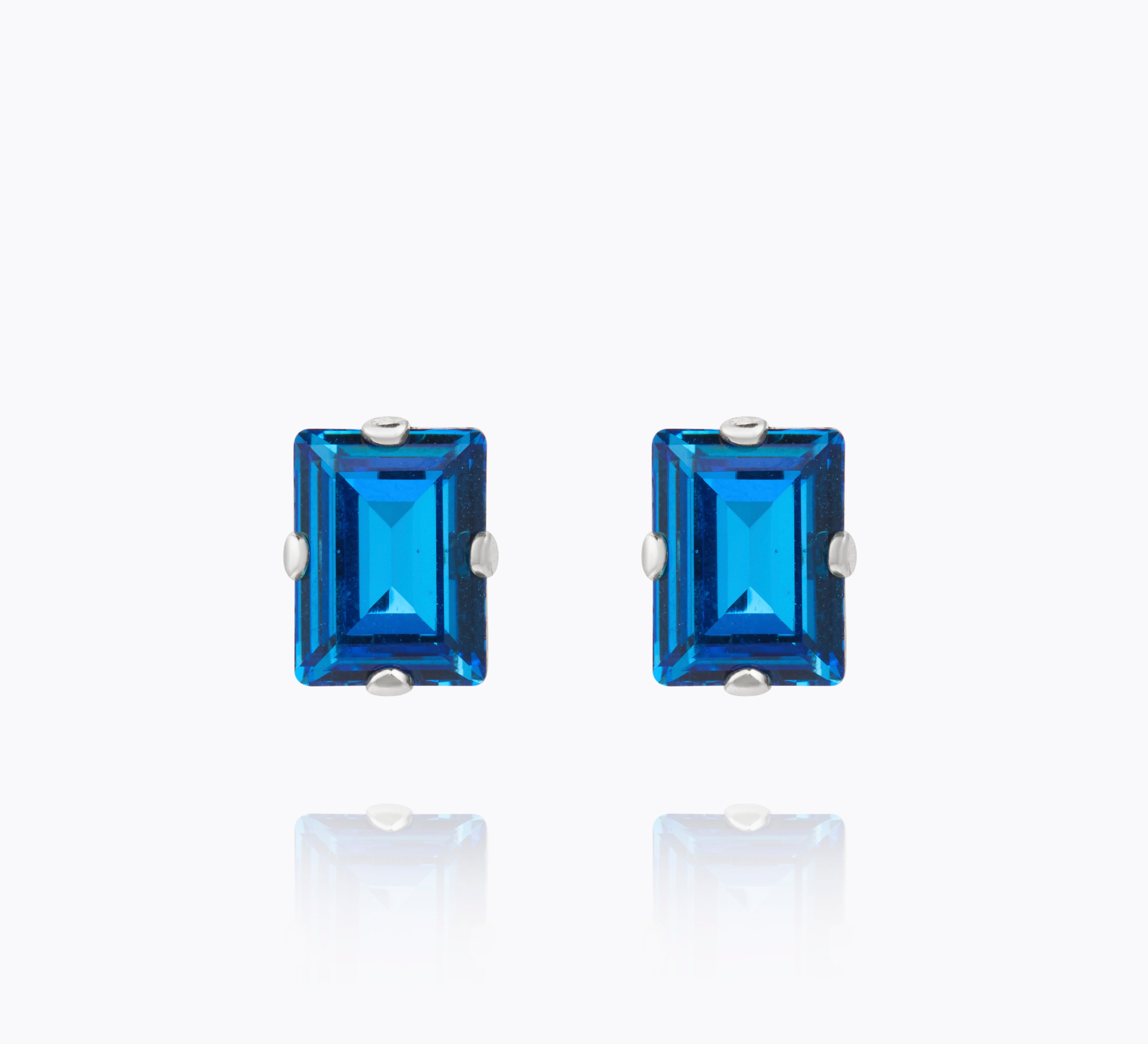 Caroline Svedbom - Diora Stud Earrings Recreated Iceblue Rhodium