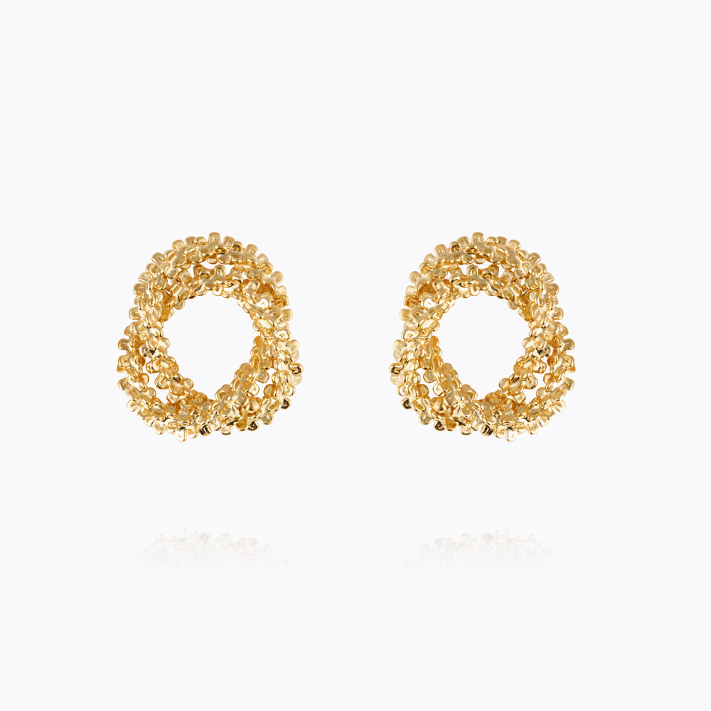 Caroline Svedbom - Gemma Knot Earrings Gold Gold