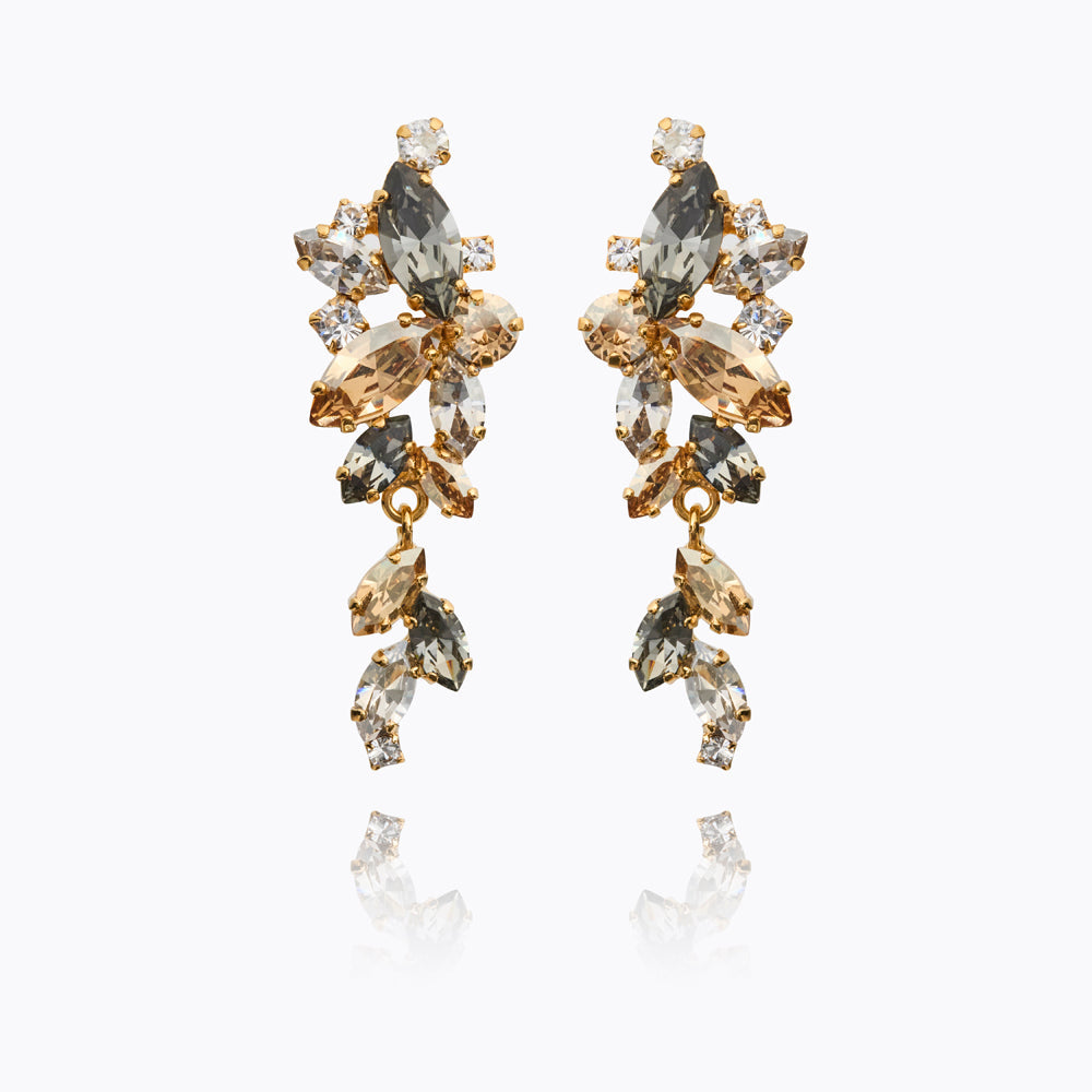 Caroline Svedbom - Jannice Earrings Black Golden Combo Gold