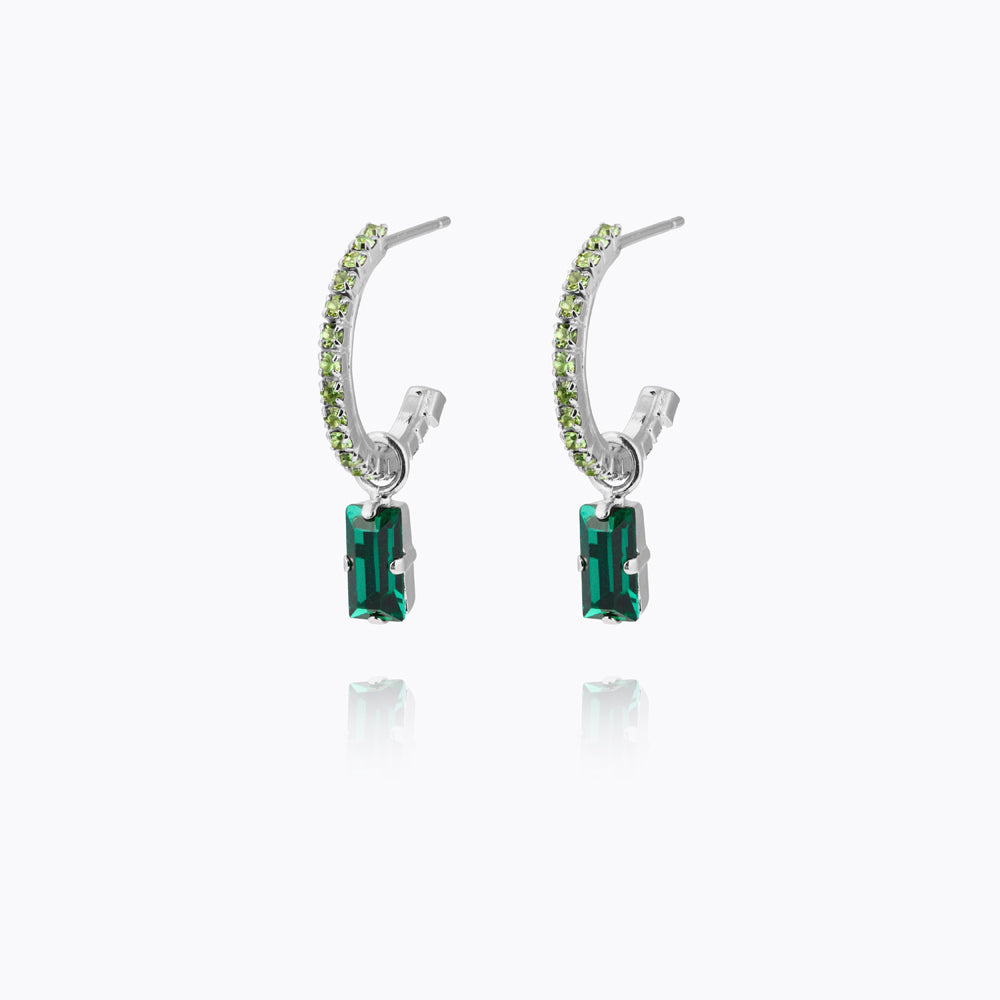 Caroline Svedbom - Lucy Earrings Emerald Peridot Rhodium