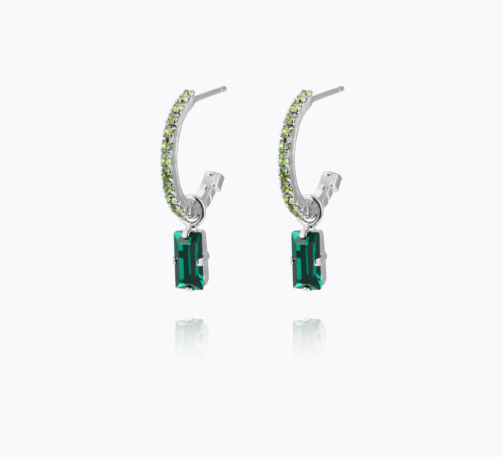 Caroline Svedbom - Lucy Earrings Emerald Peridot Rhodium