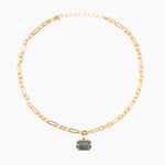 Caroline Svedbom - Lydia Chain Necklace Black Diamond Gold