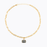 Caroline Svedbom - Lydia Chain Necklace Black Diamond Gold
