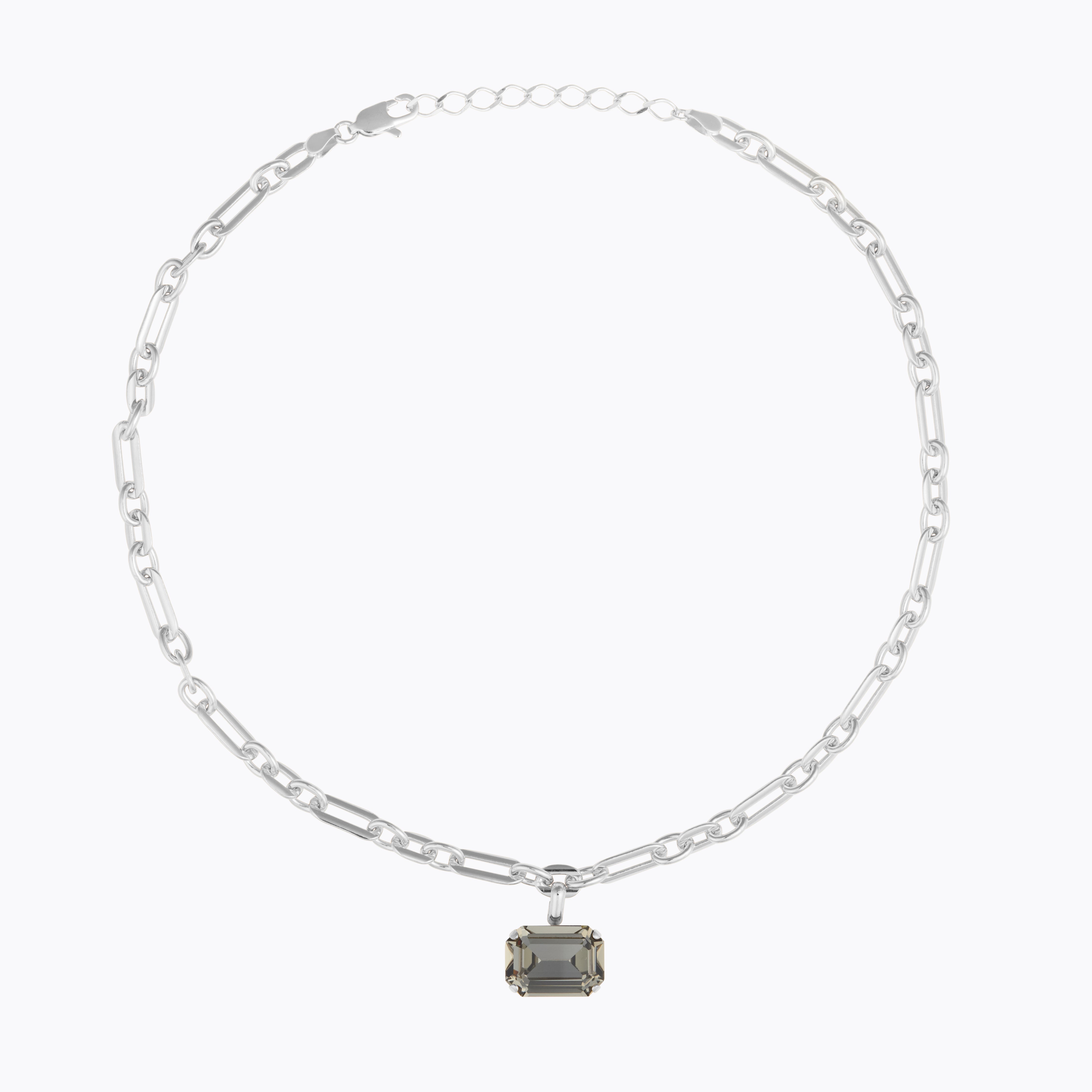 Caroline Svedbom - Lydia Chain Necklace Black Diamond Rhodium