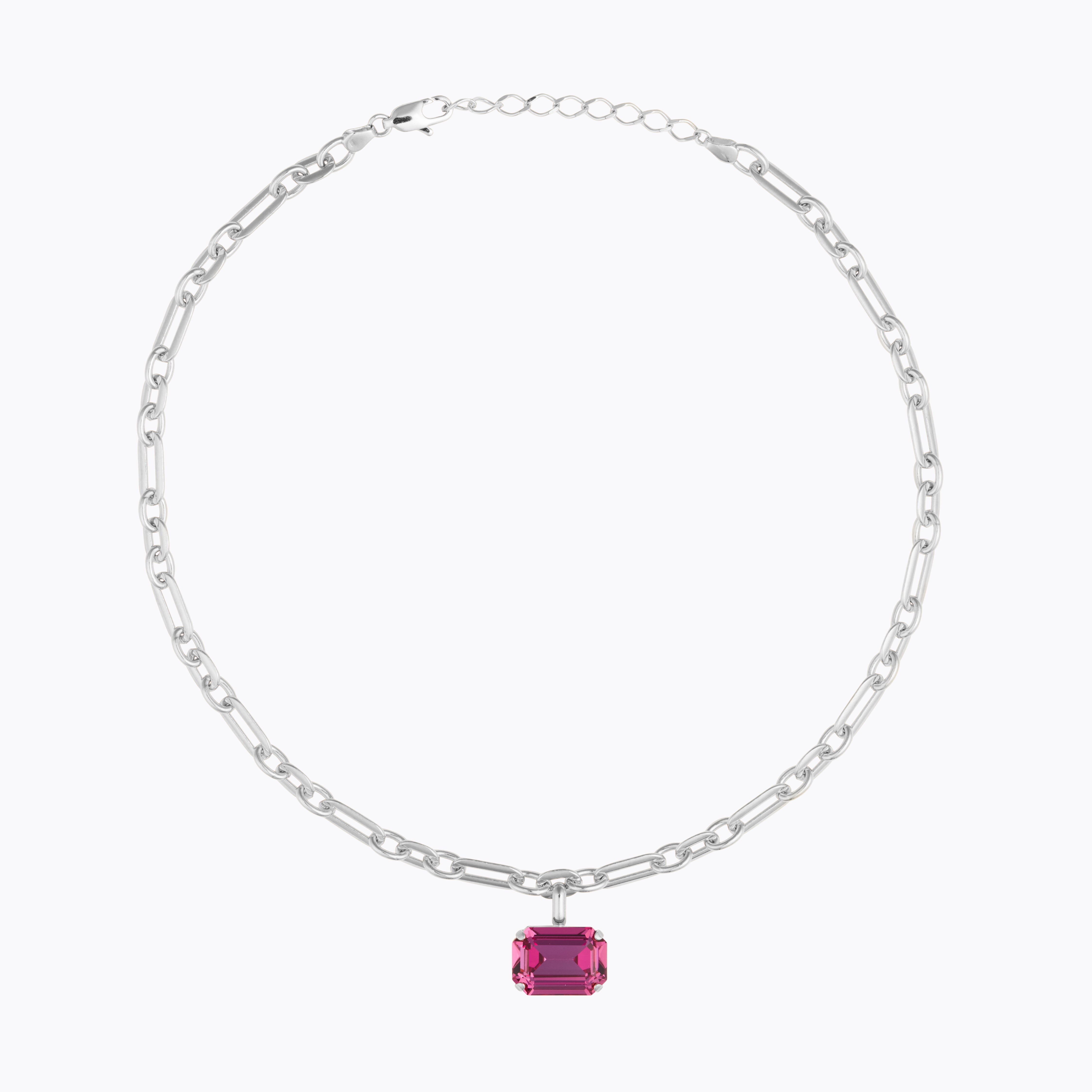 Caroline Svedbom - Lydia Chain Necklace Dark Rose Rhodium