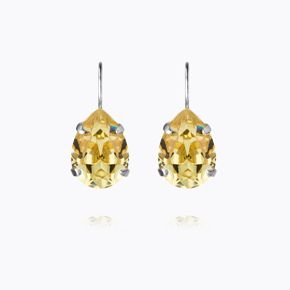 Caroline Svedbom - Mini Drop Clasp Earrings Dark Jonquil Rhodium