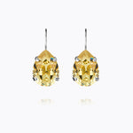 Caroline Svedbom - Mini Drop Clasp Earrings Dark Jonquil Rhodium