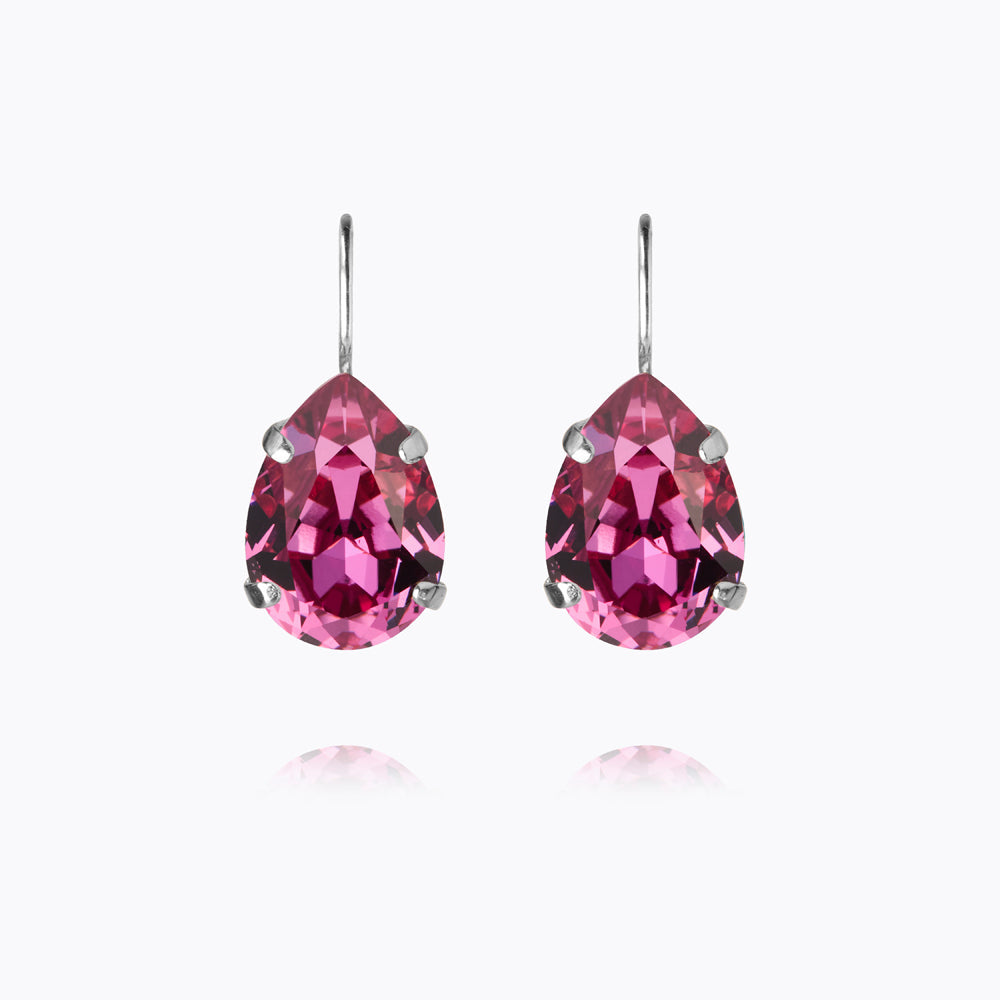 Caroline Svedbom - Mini Drop Clasp Earrings Dark Rose Rhodium