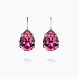 Caroline Svedbom - Mini Drop Clasp Earrings Dark Rose Rhodium