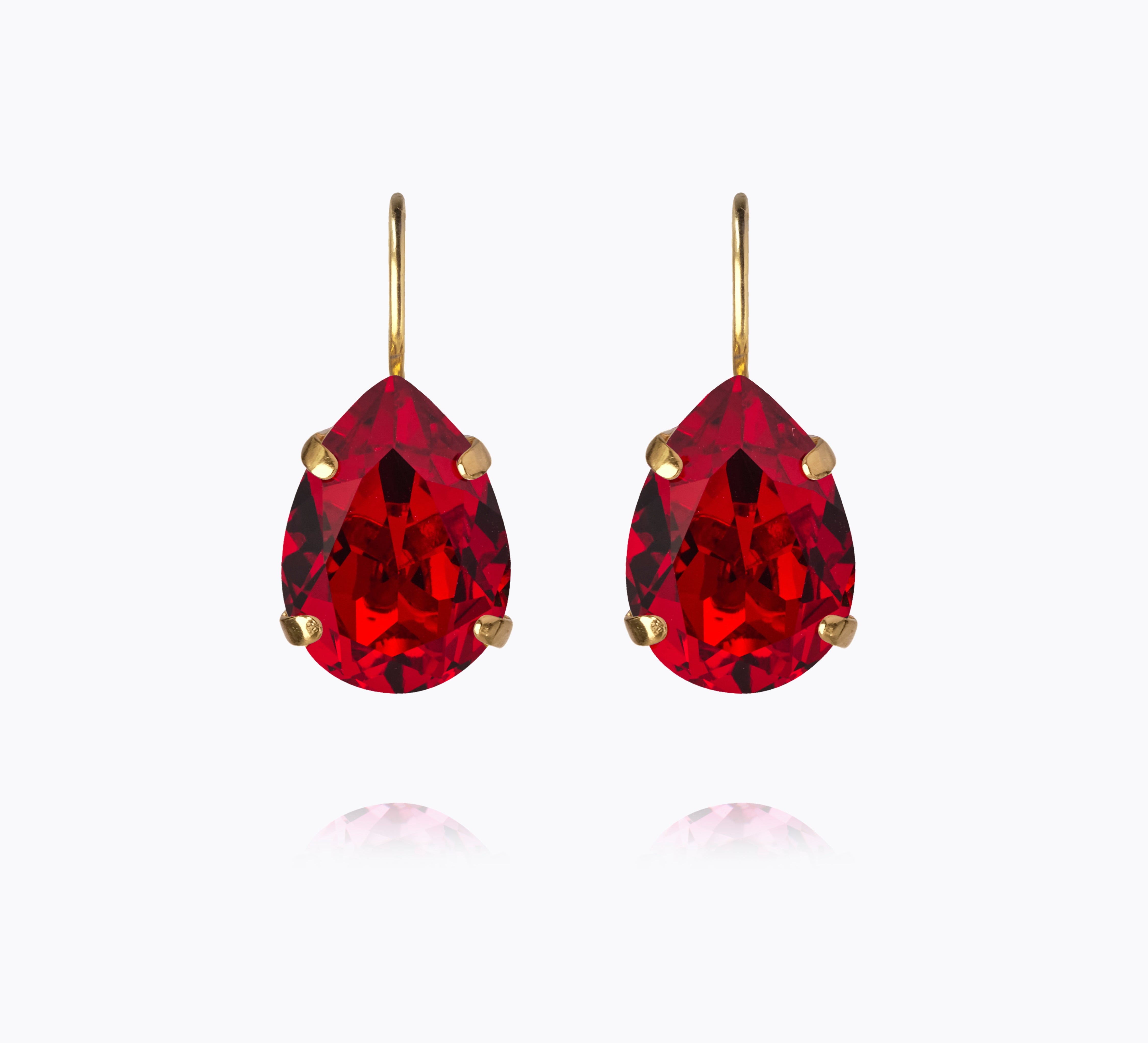 Caroline Svedbom - Mini Drop Clasp Earrings Light Siam Gold