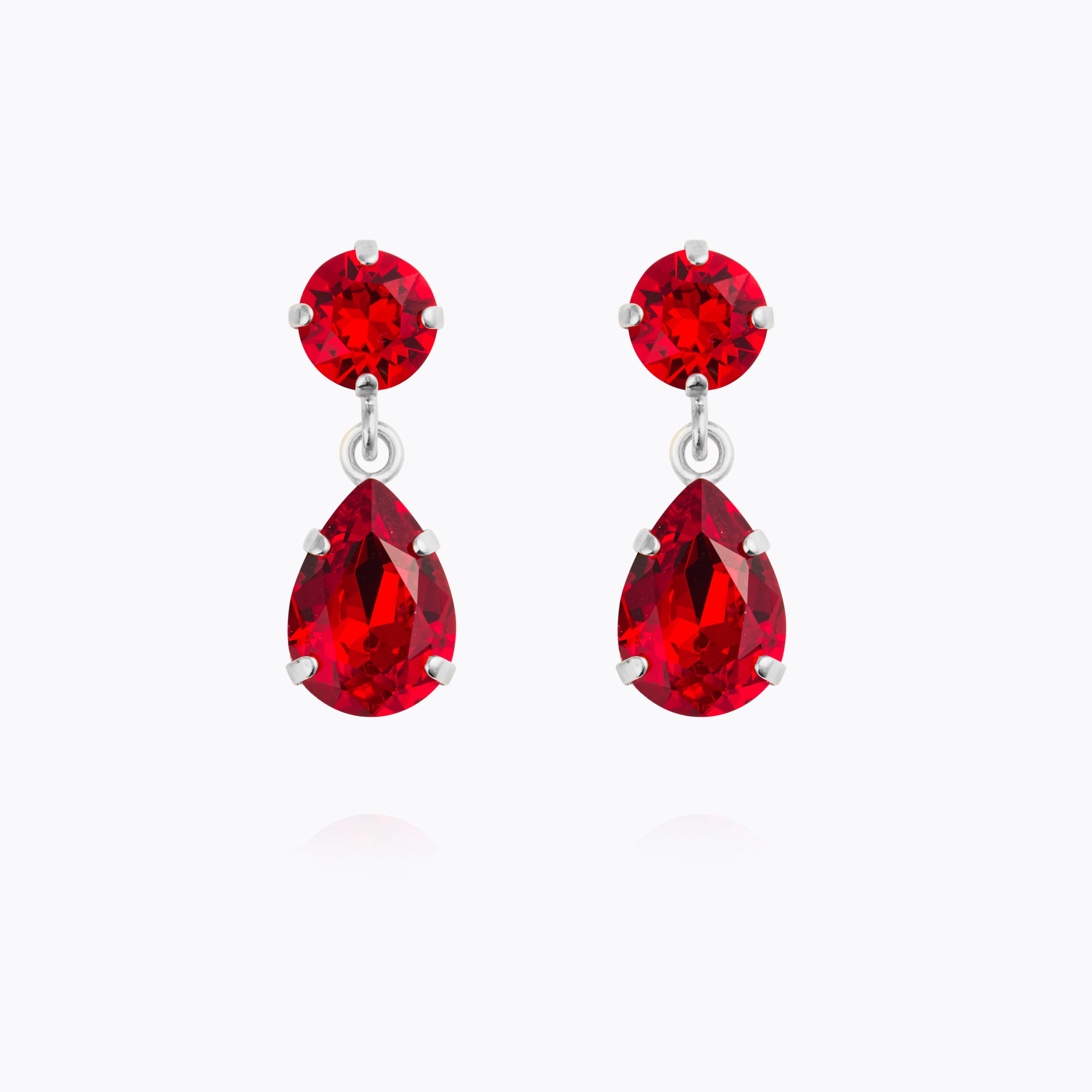Caroline Svedbom - Mini Drop Earrings Light Siam Rhodium