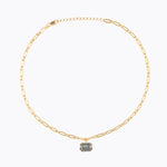 Caroline Svedbom - Mini Lydia Necklace Black Diamond Gold
