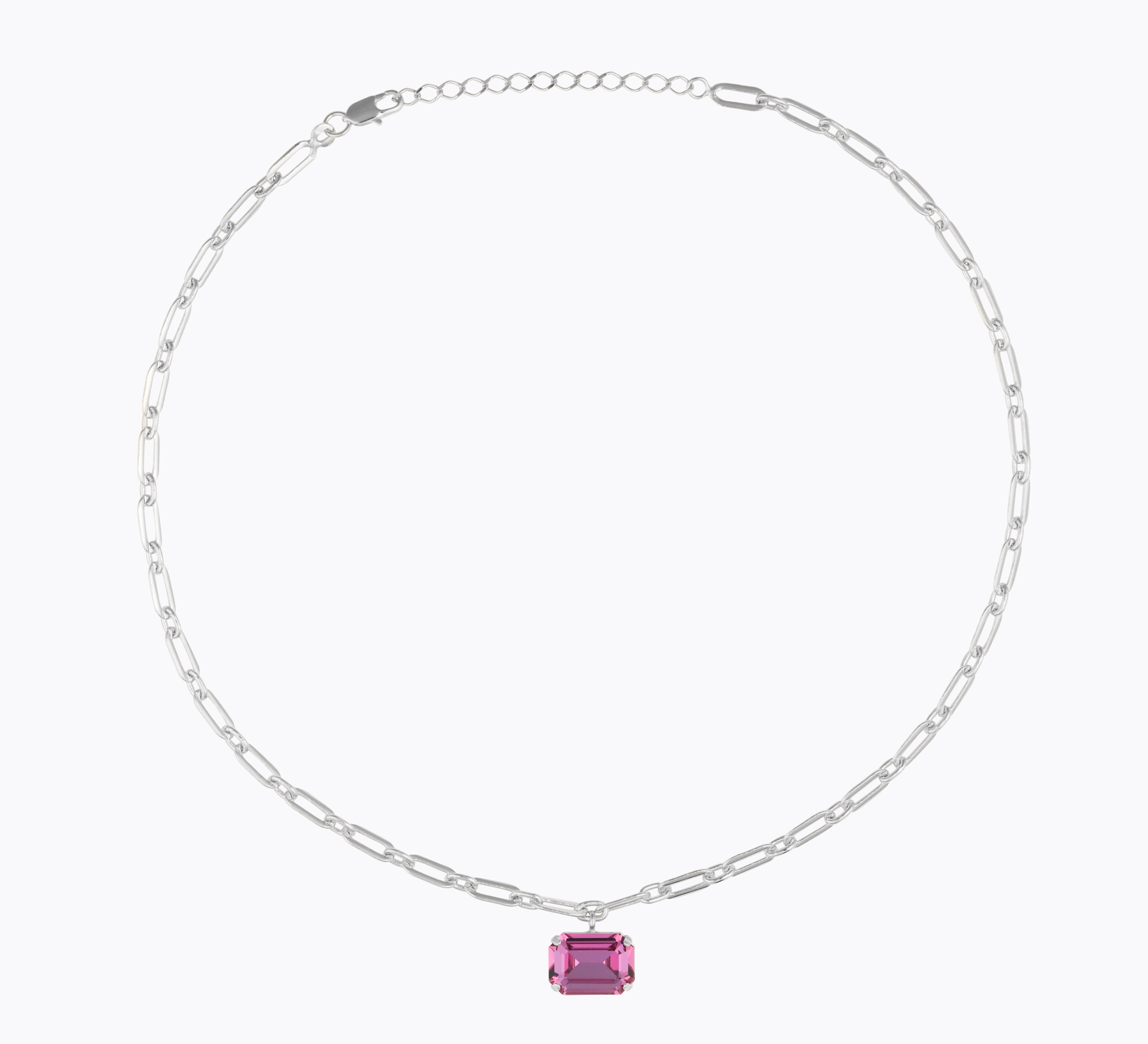 Caroline Svedbom - Mini Lydia Necklace Dark Rose Rhodium