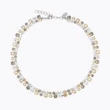 Caroline Svedbom - Mini Pomona Necklace Black Golden Combo Rhodium