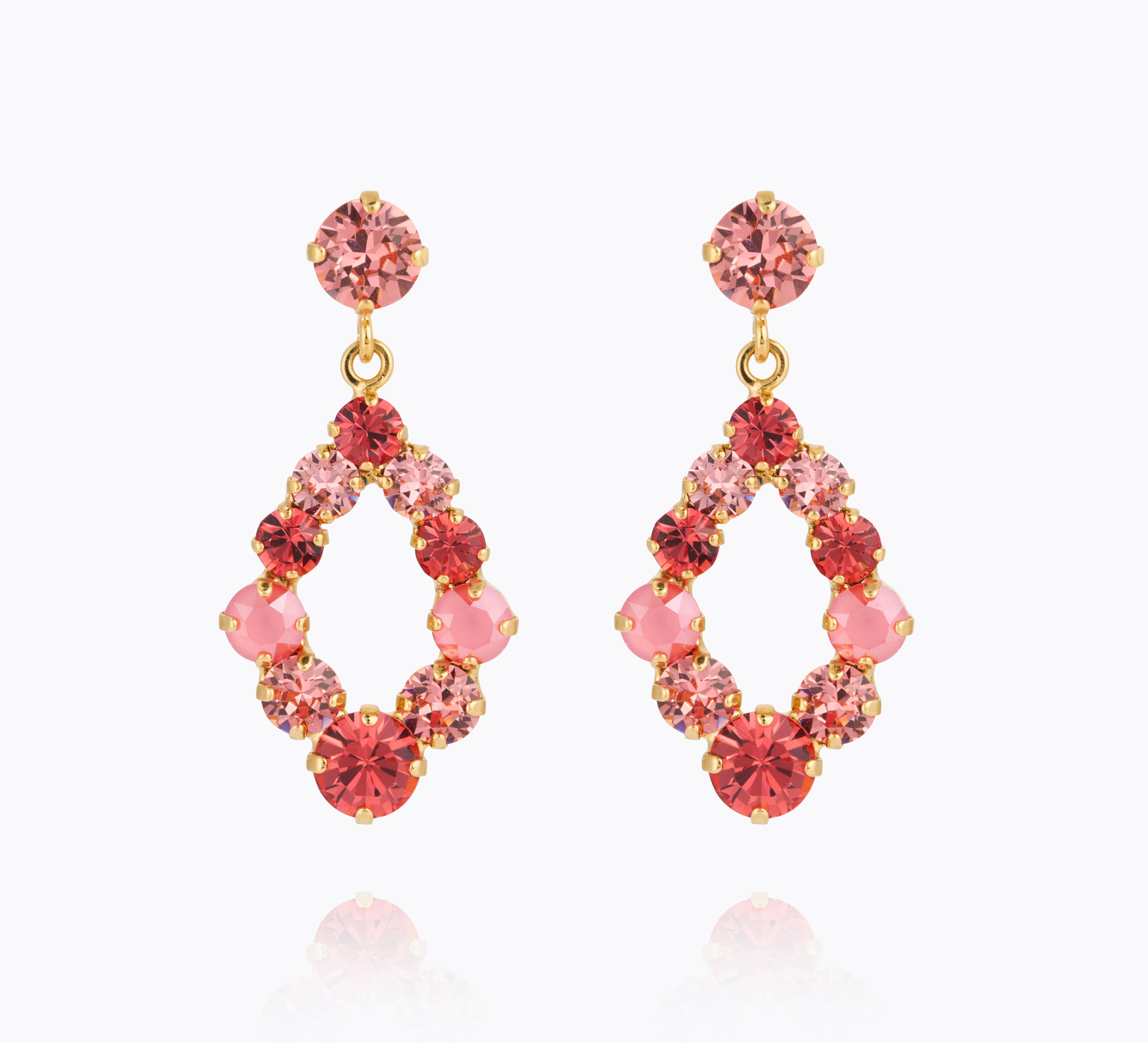 Caroline Svedbom - Mini Delia Earrings Light Coral Combo Gold
