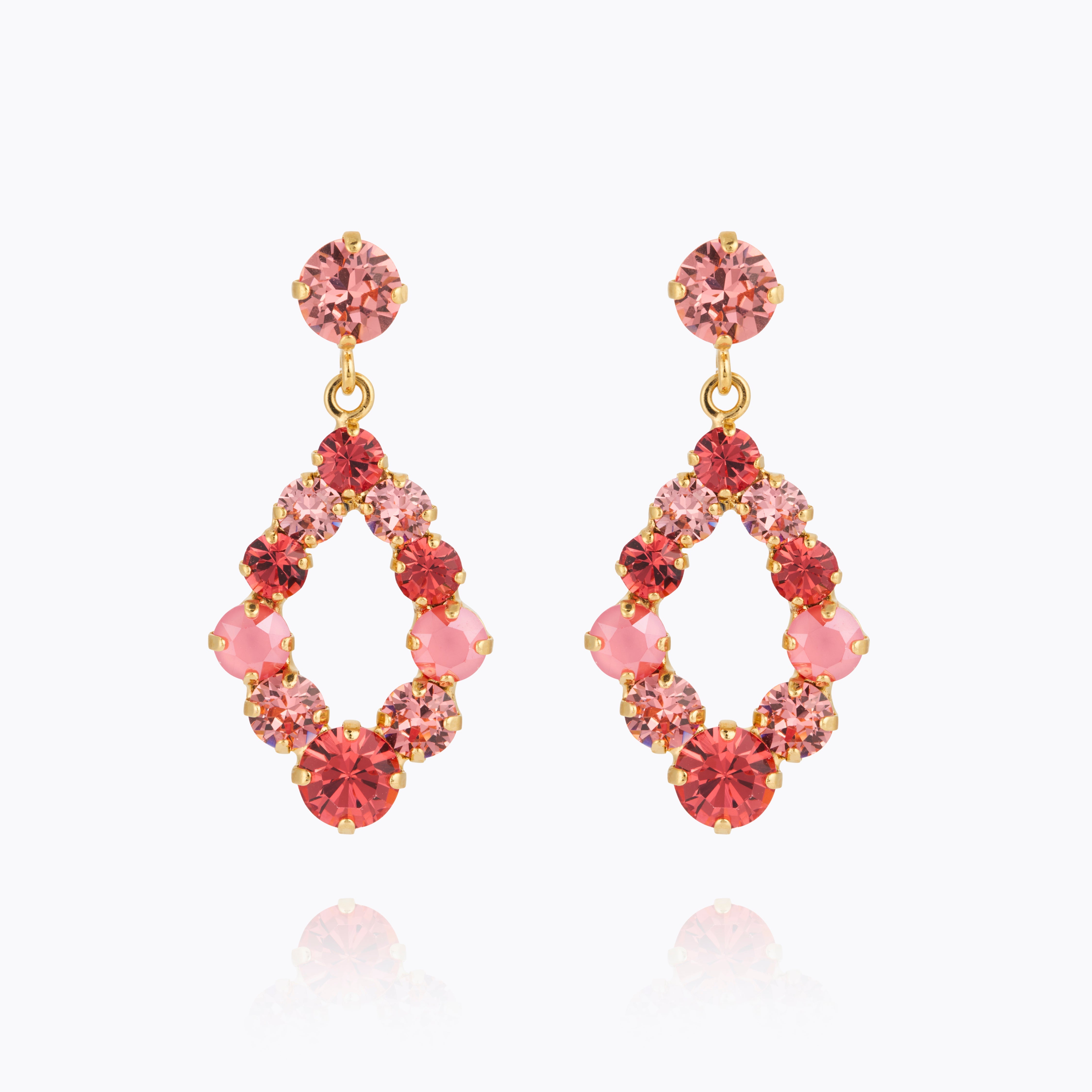 Caroline Svedbom - Mini Delia Earrings Light Coral Combo Gold