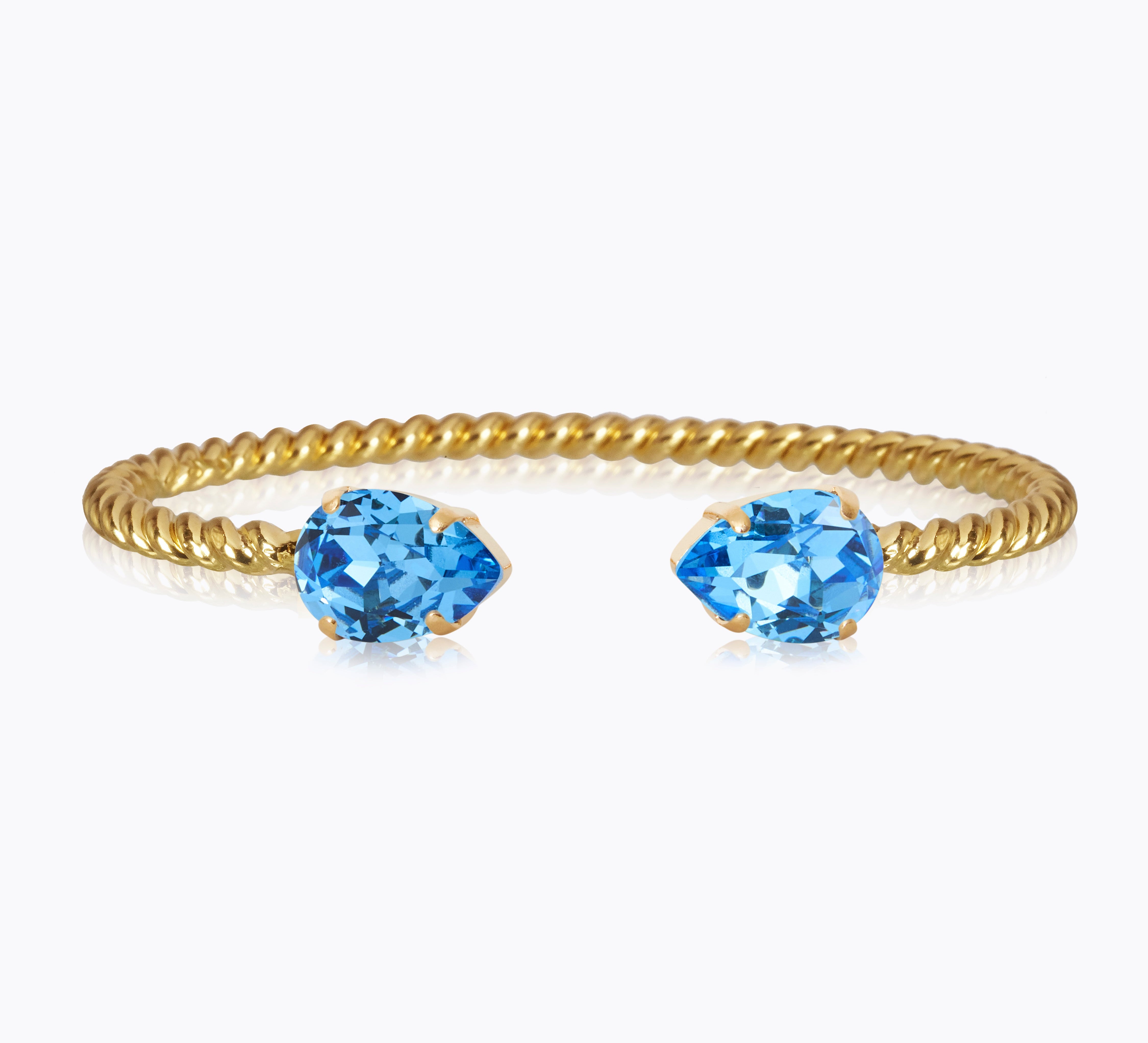 Caroline Svedbom - Mini Drop Bracelet Recreated Iceblue Gold