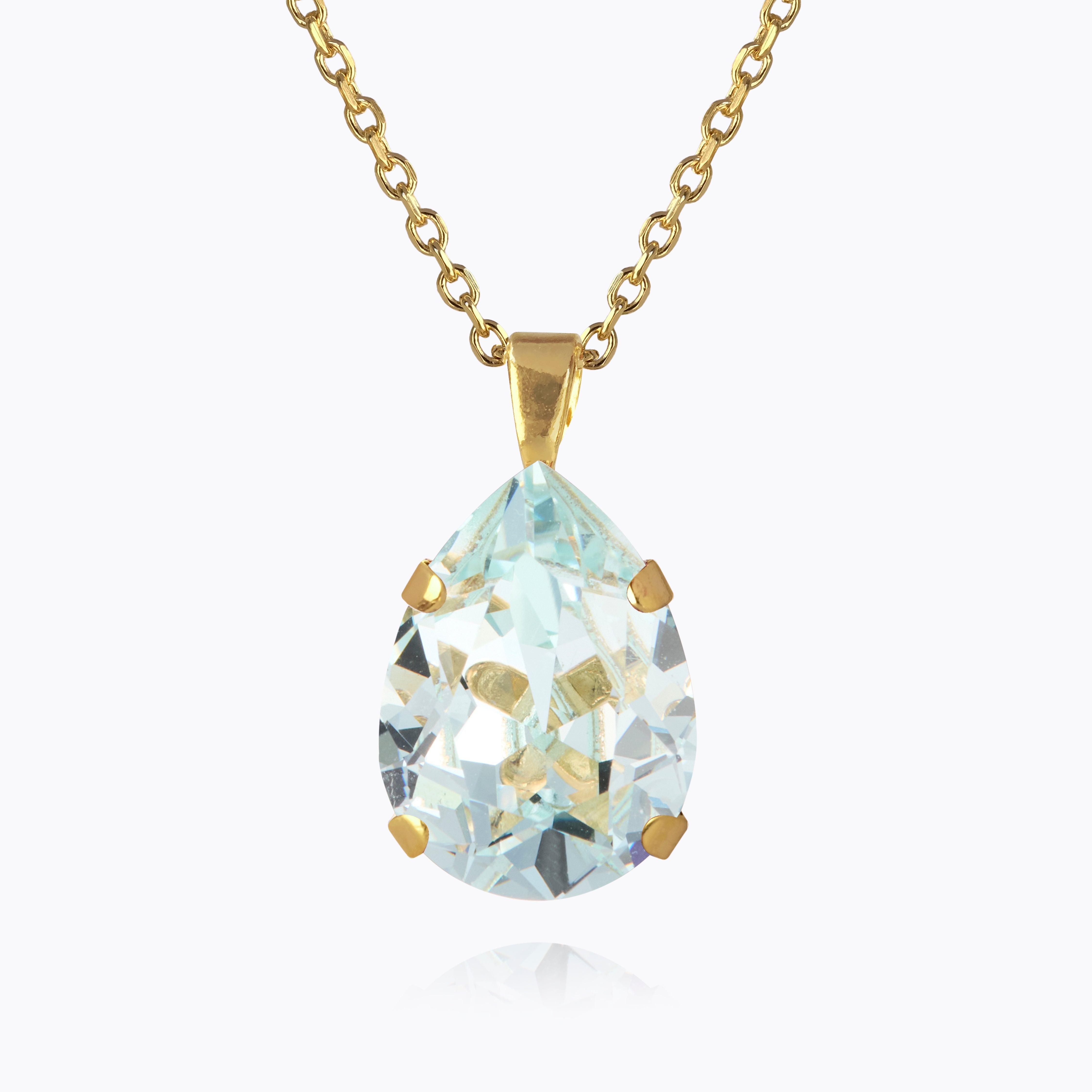Caroline Svedbom - Mini Drop Necklace Light Azore Gold